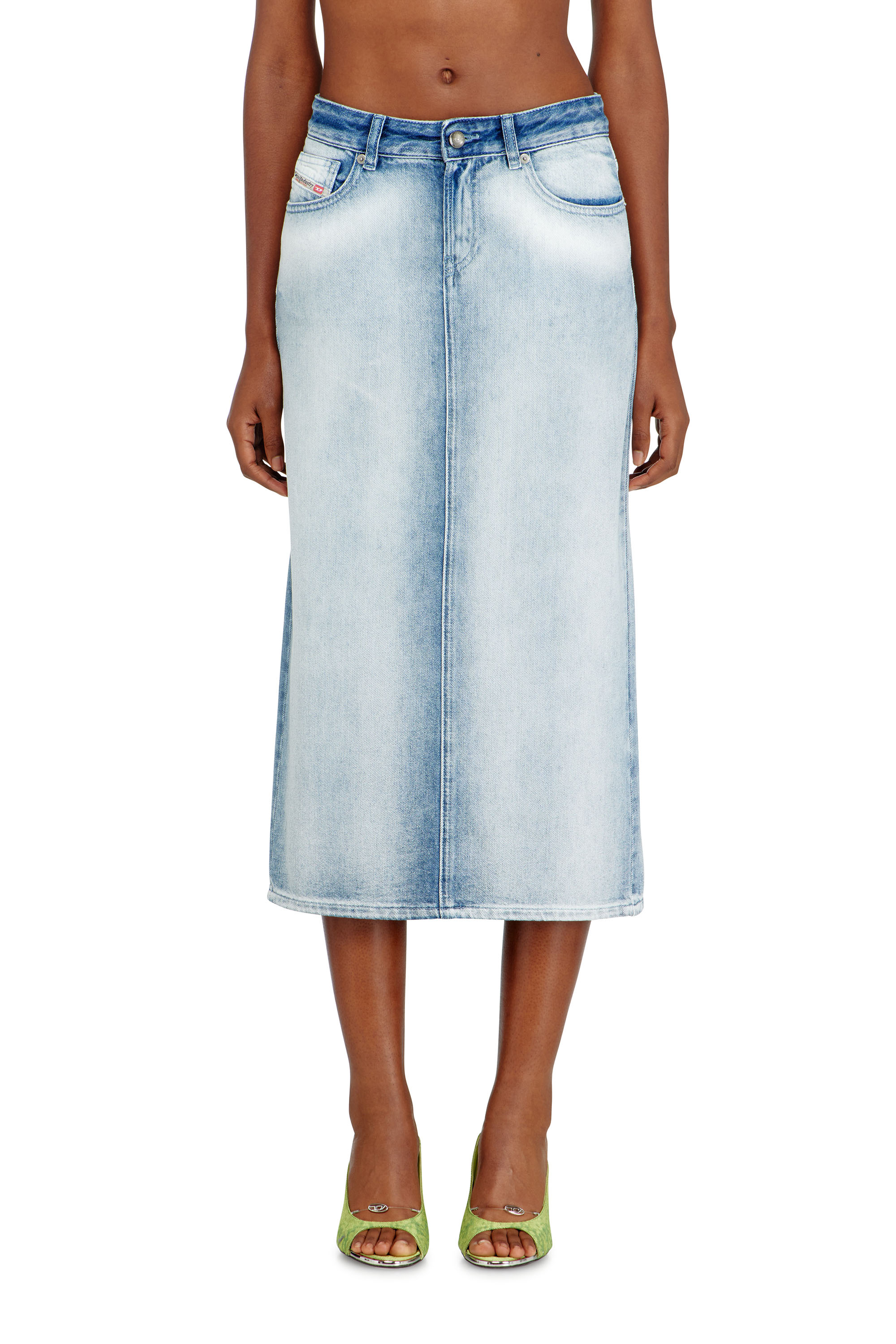 Diesel Women's Blue - Skirt In Light Skeleton Denim - Skirts - Woman Size 23