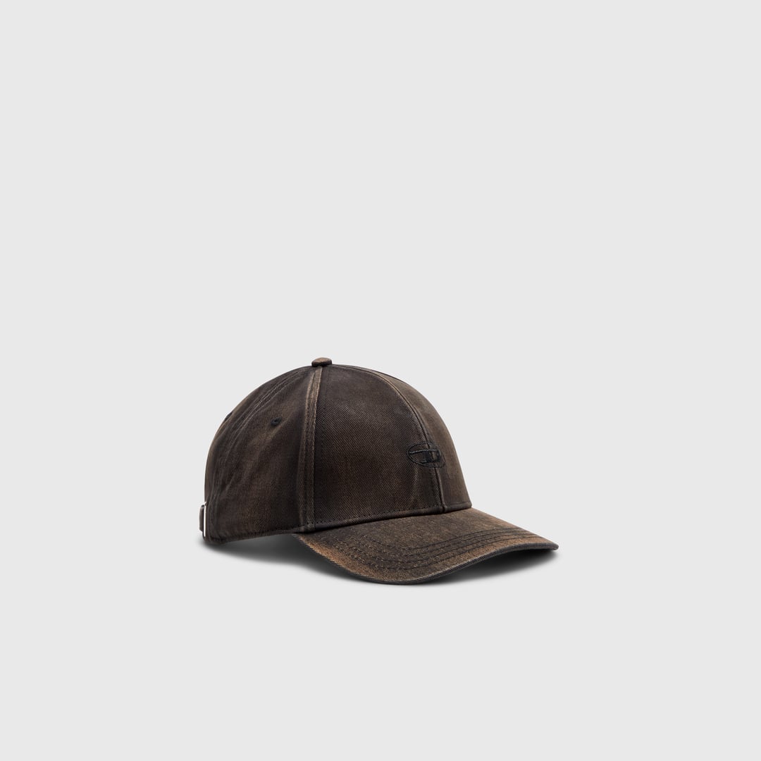 Diesel - Baseball cap in washed cotton twill - Caps - Man - Black
