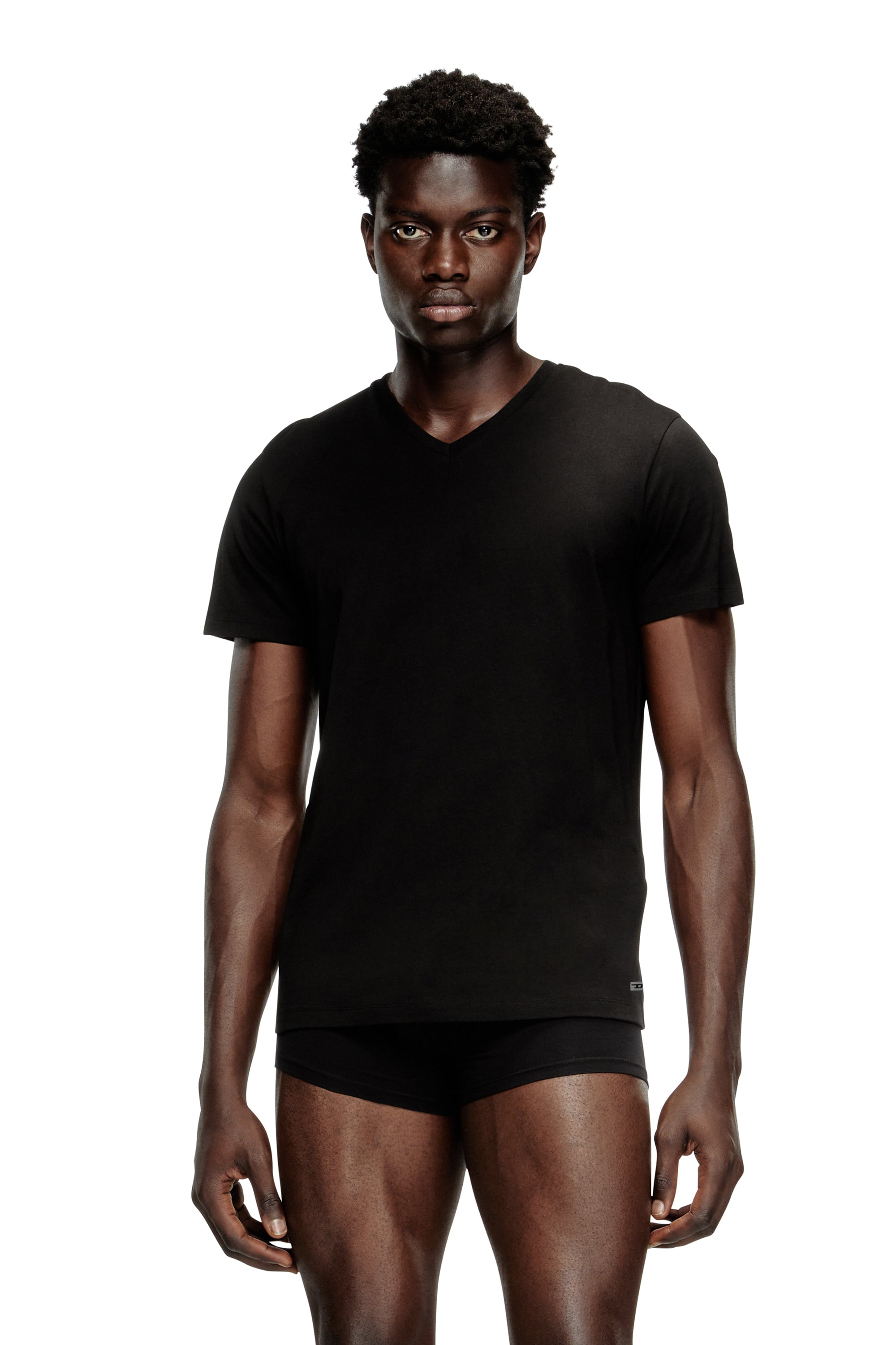 Diesel Nero Uomo - Set Da Tre T-Shirt Con Scollo A V - Tops Medio