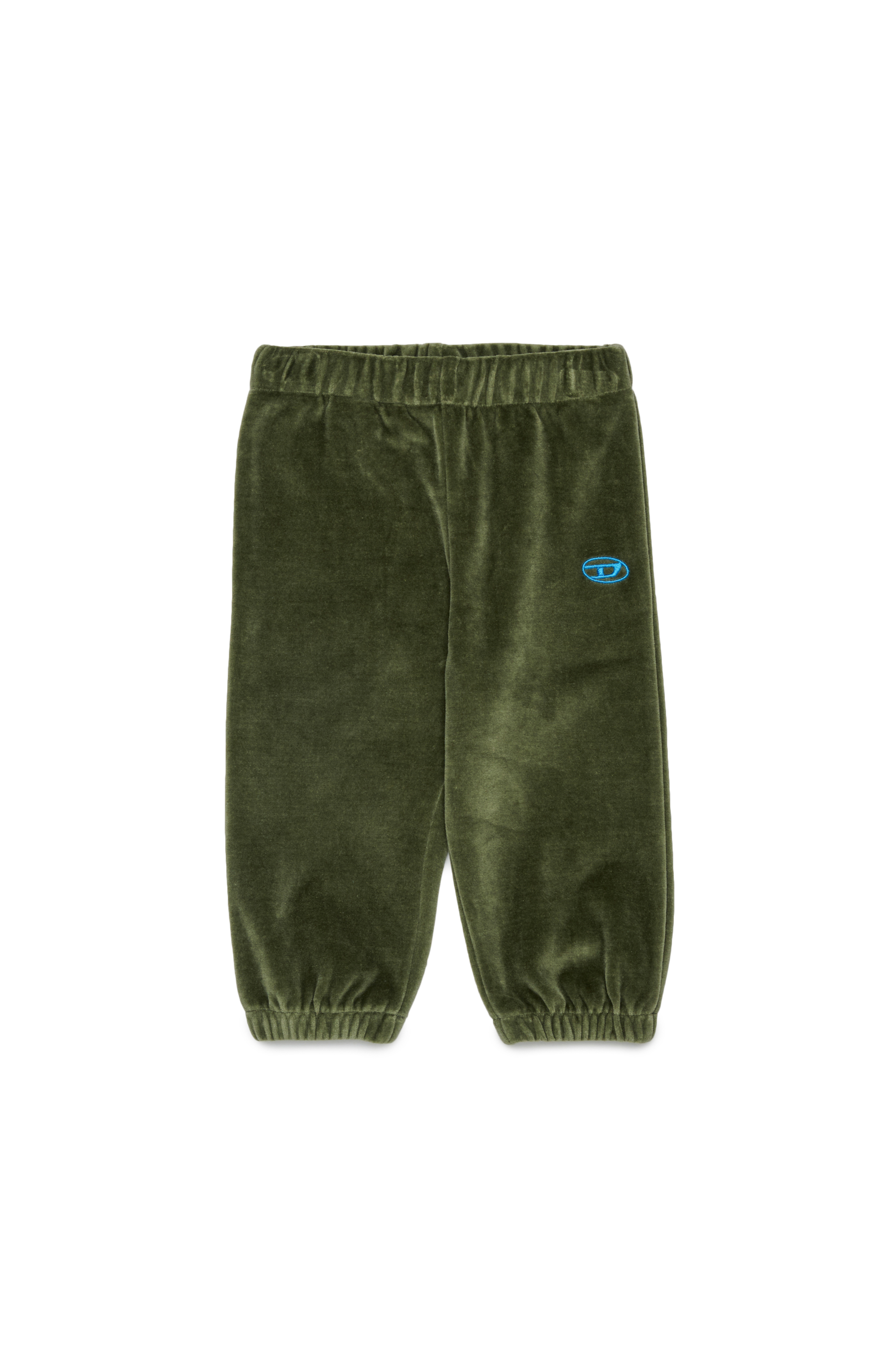 Diesel - Velvet sweatpants with Oval D embroidery - Pants - Man - Green