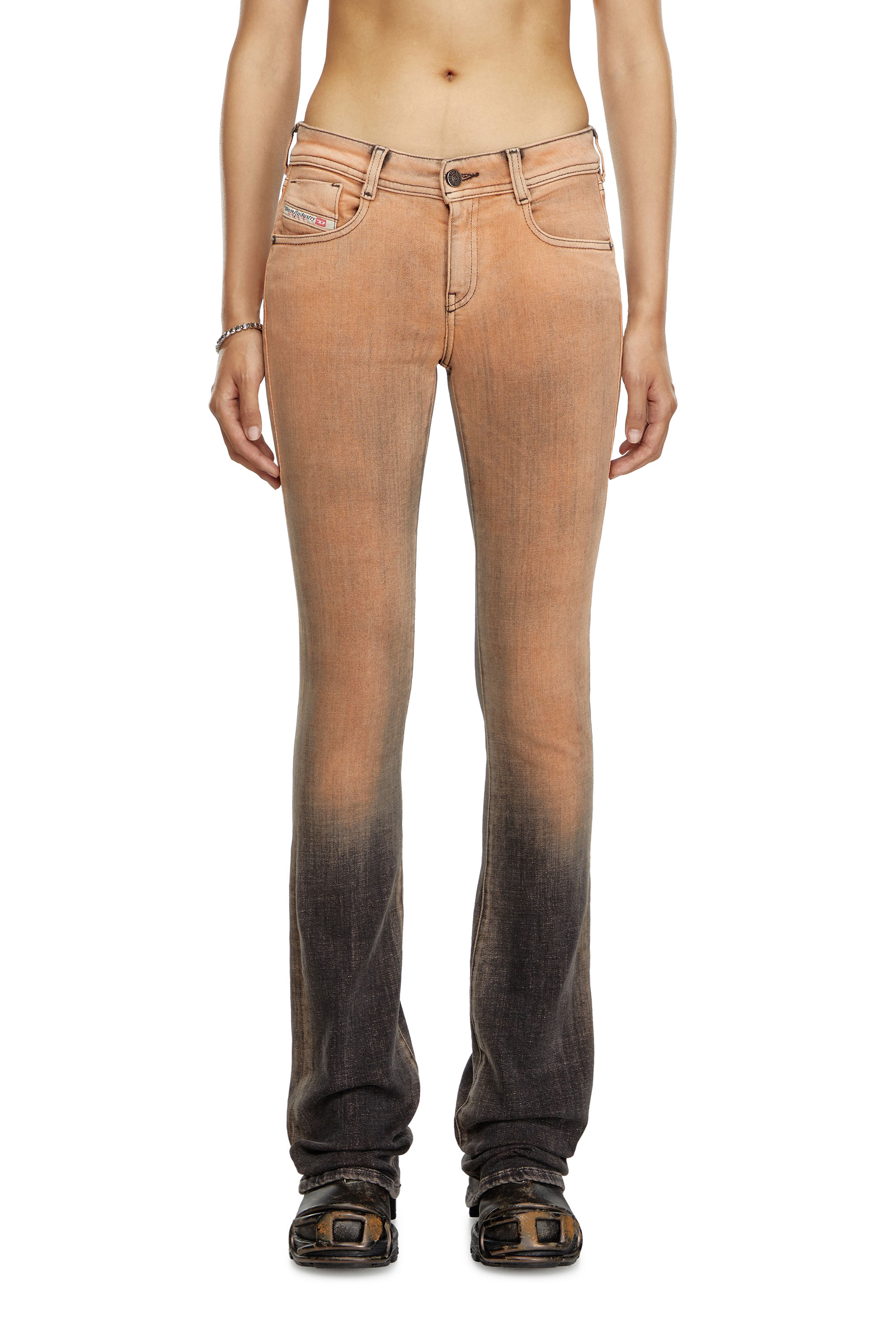 Shop Diesel Bootcut Jeans In Multicolor