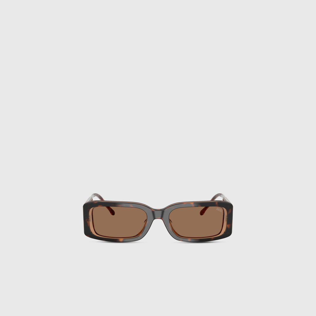 Diesel - Lunettes de soleil rectangulaires - Lunettes de soleil - Mixte - Marron