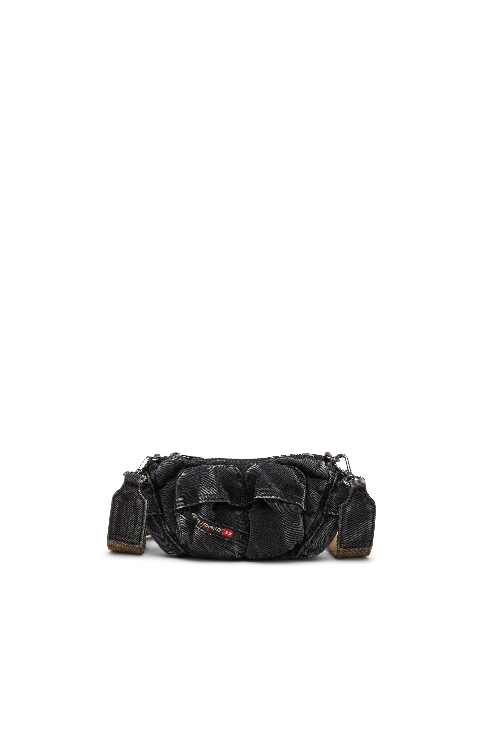 Diesel - MULTI-PKTS CROSSBODY XS X, Unisex's Multi-Pkts - Small bag in washed denim in Dark grey - 2
