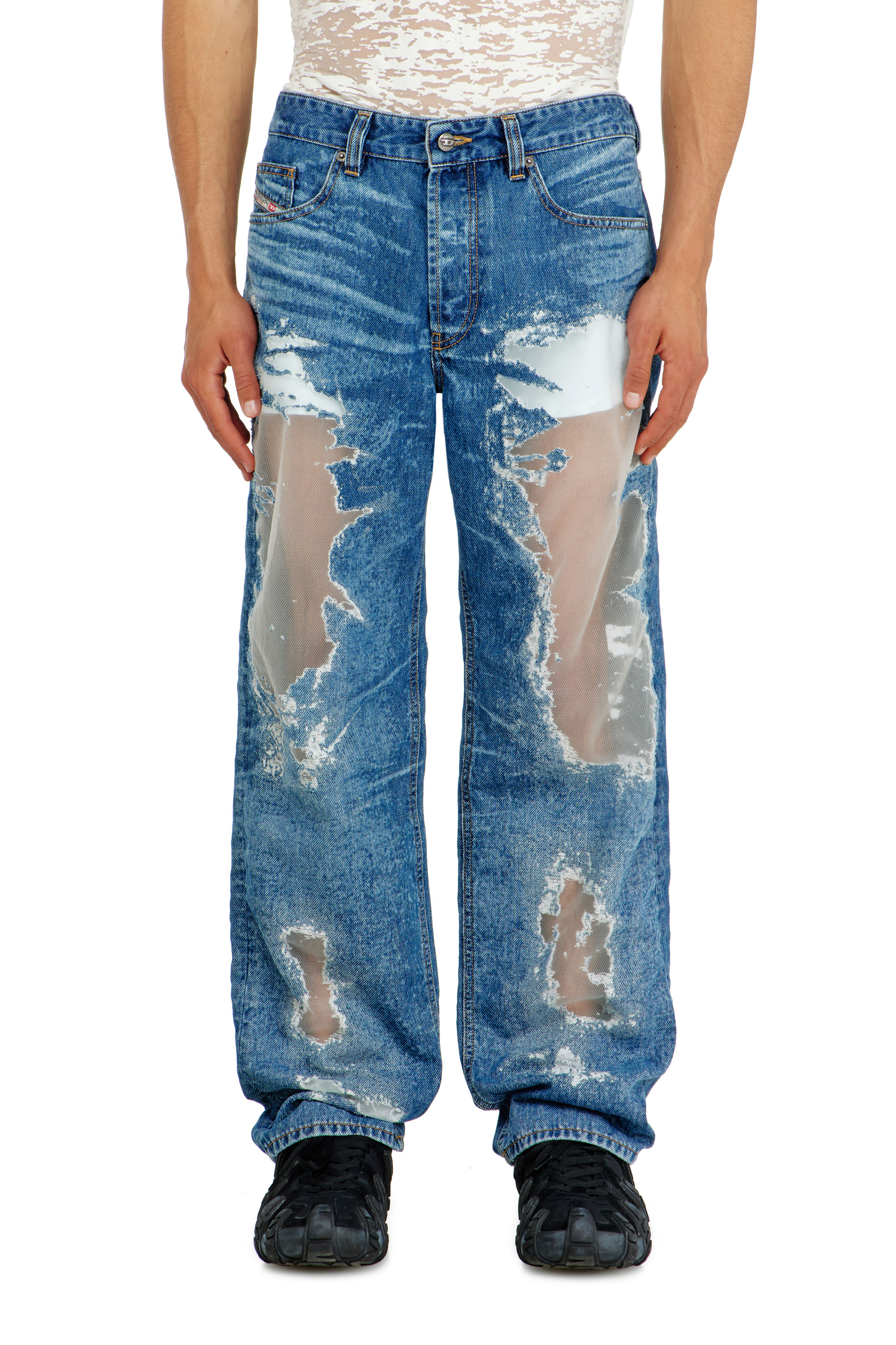 Diesel Men's Blue - Regular Jeans Regular Waist 2024 D-Macs - Jeans - Man Size 34