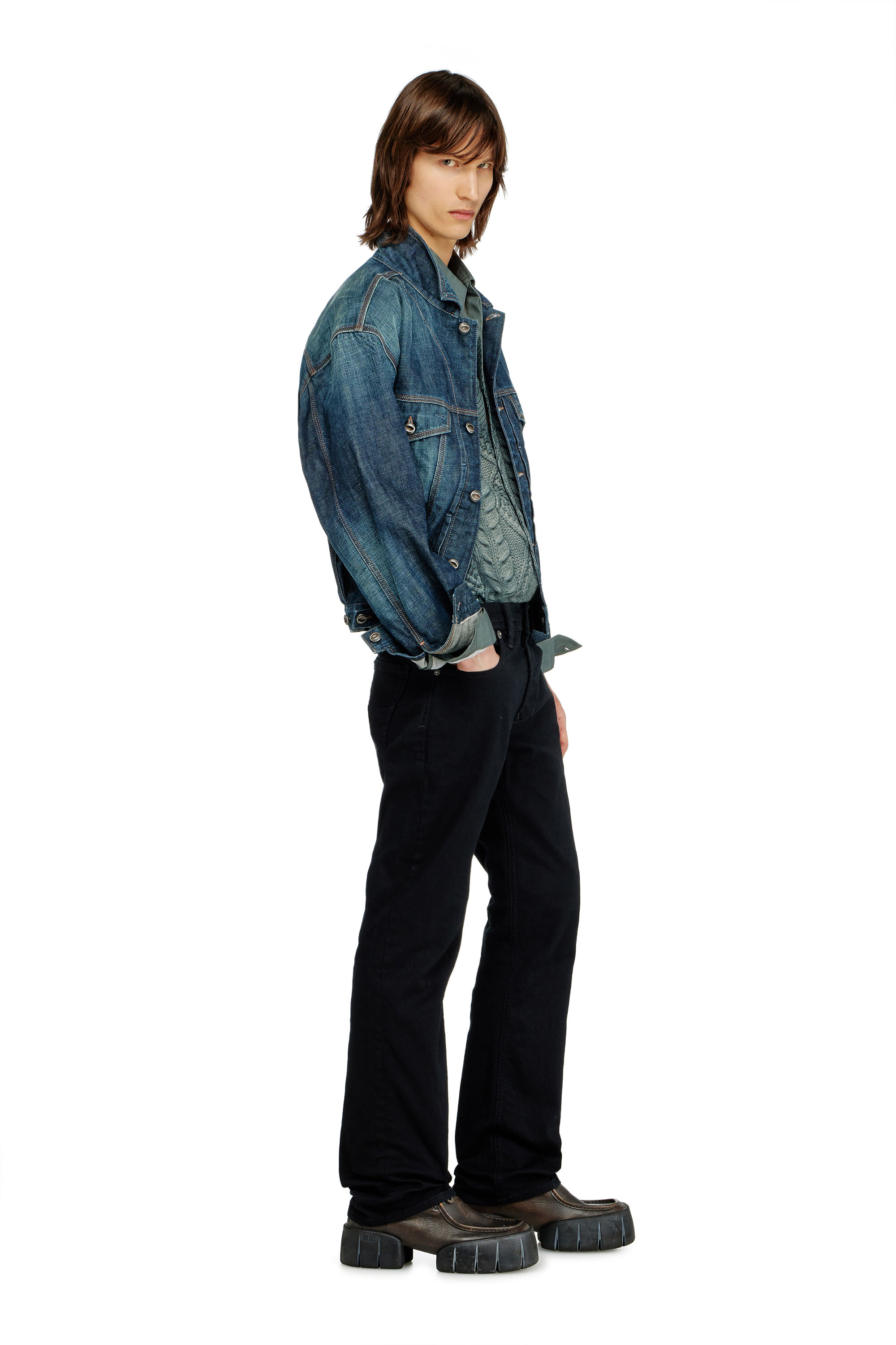 Diesel - Man's Regular Jeans 1985 Larkee 0688H, Black/Dark grey - 4