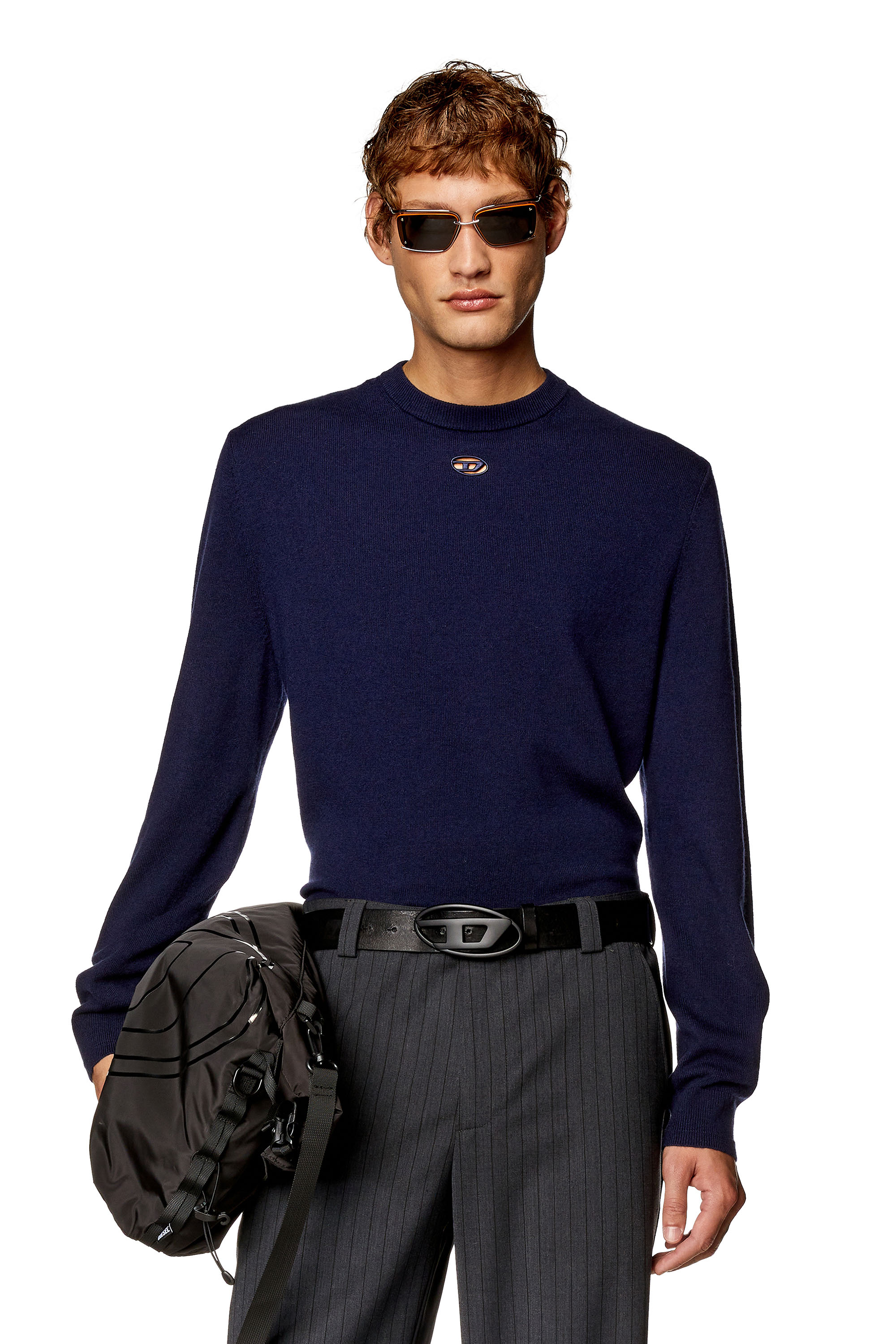 Diesel - Jersey de lana y cachemira - Punto - Hombre - Azul marino