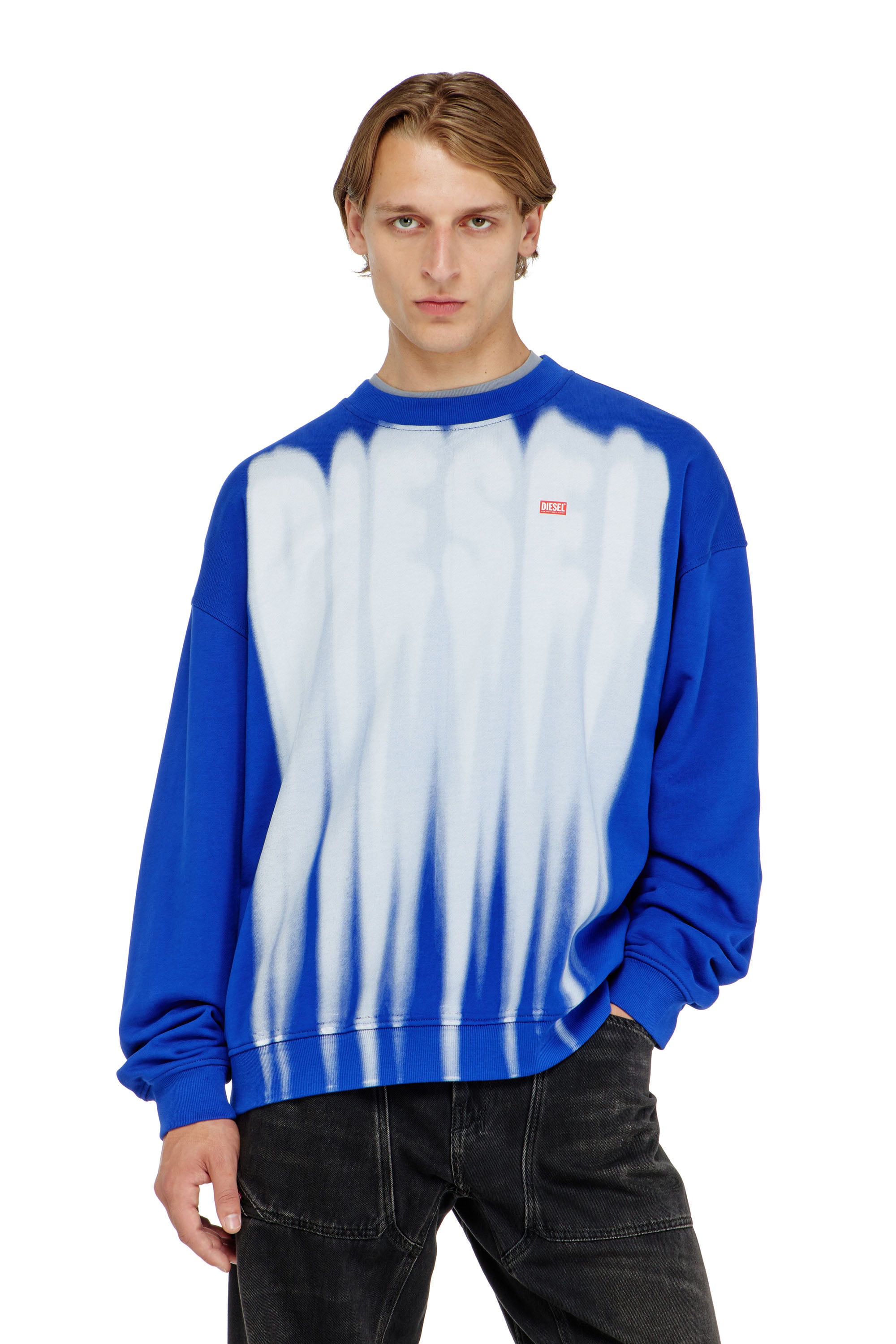 Diesel - Cotton sweatshirt with graphic print - Sweaters - Man - Multicolor