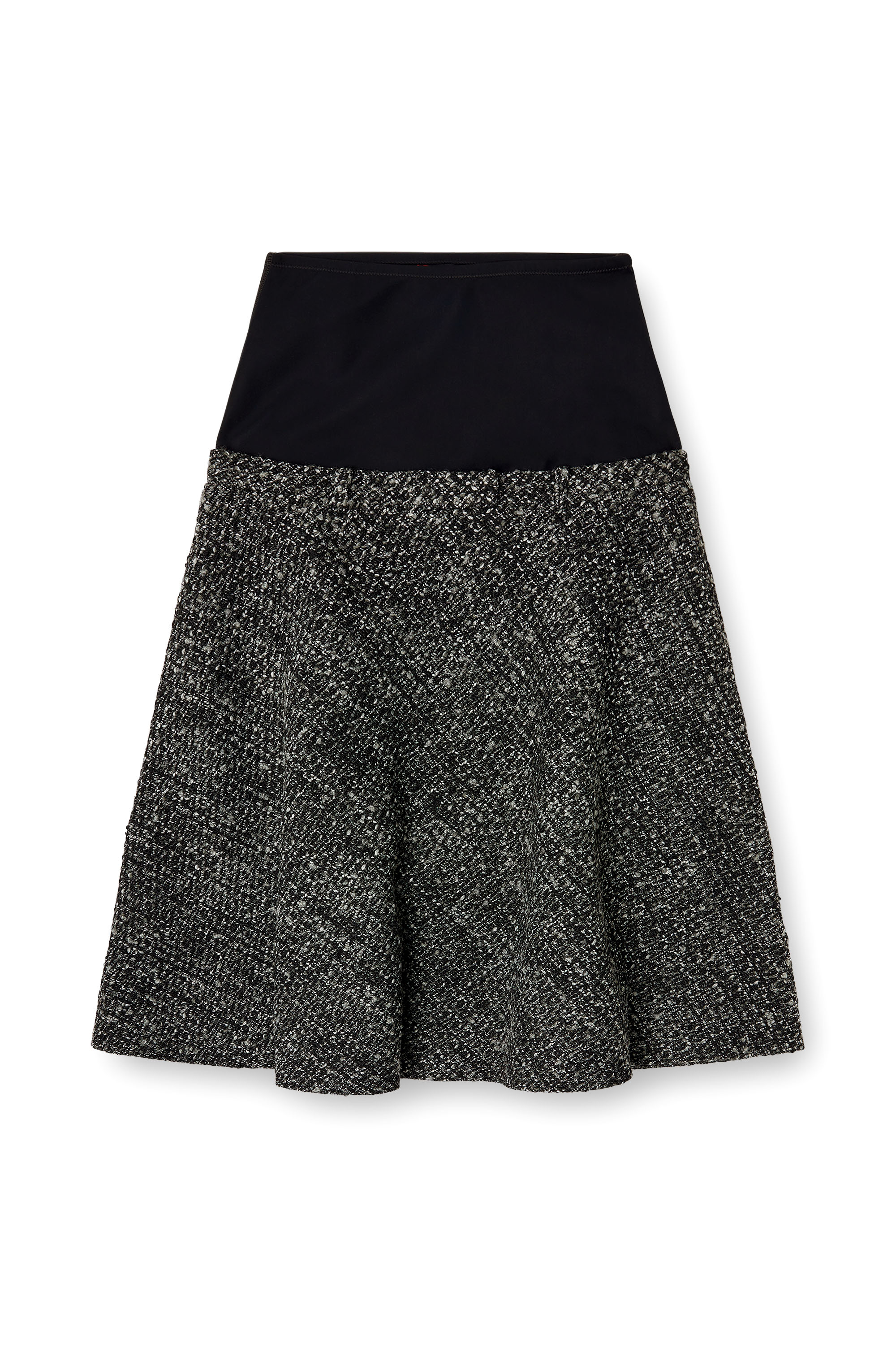 Diesel - O-GRACE, Woman's Bouclé skirt with stretch waist in Black - 3