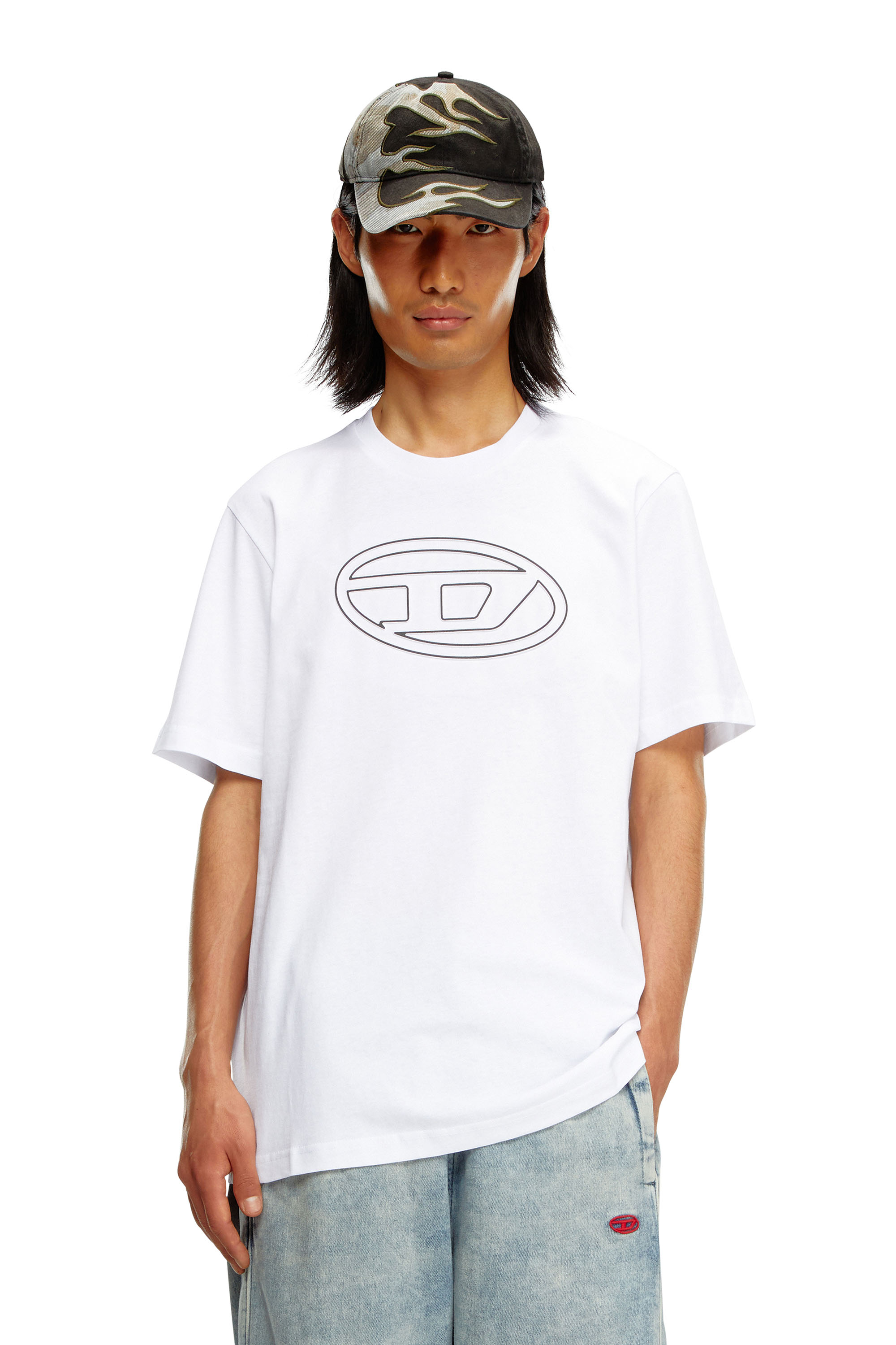 Diesel - Camiseta en tejido de algodón vintage - Camisetas - Hombre - Blanco