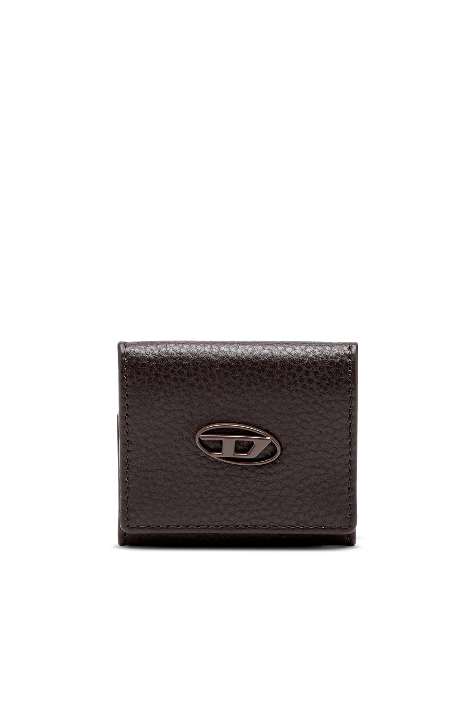 Diesel - Coin purse in grainy leather - Small Wallets - Man - Brown