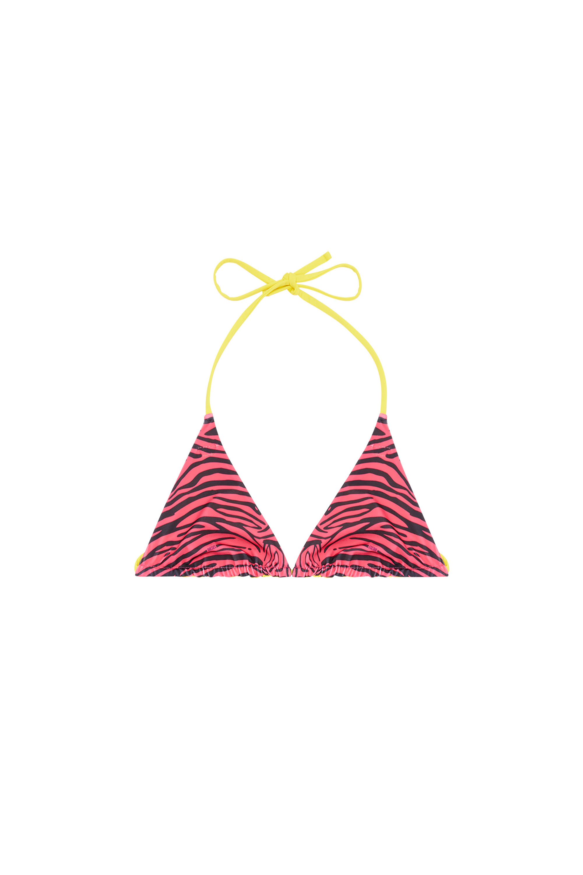 Diesel - Top bikini reversibile con stampa zebrata - Reggiseni - Donna - Multicolor