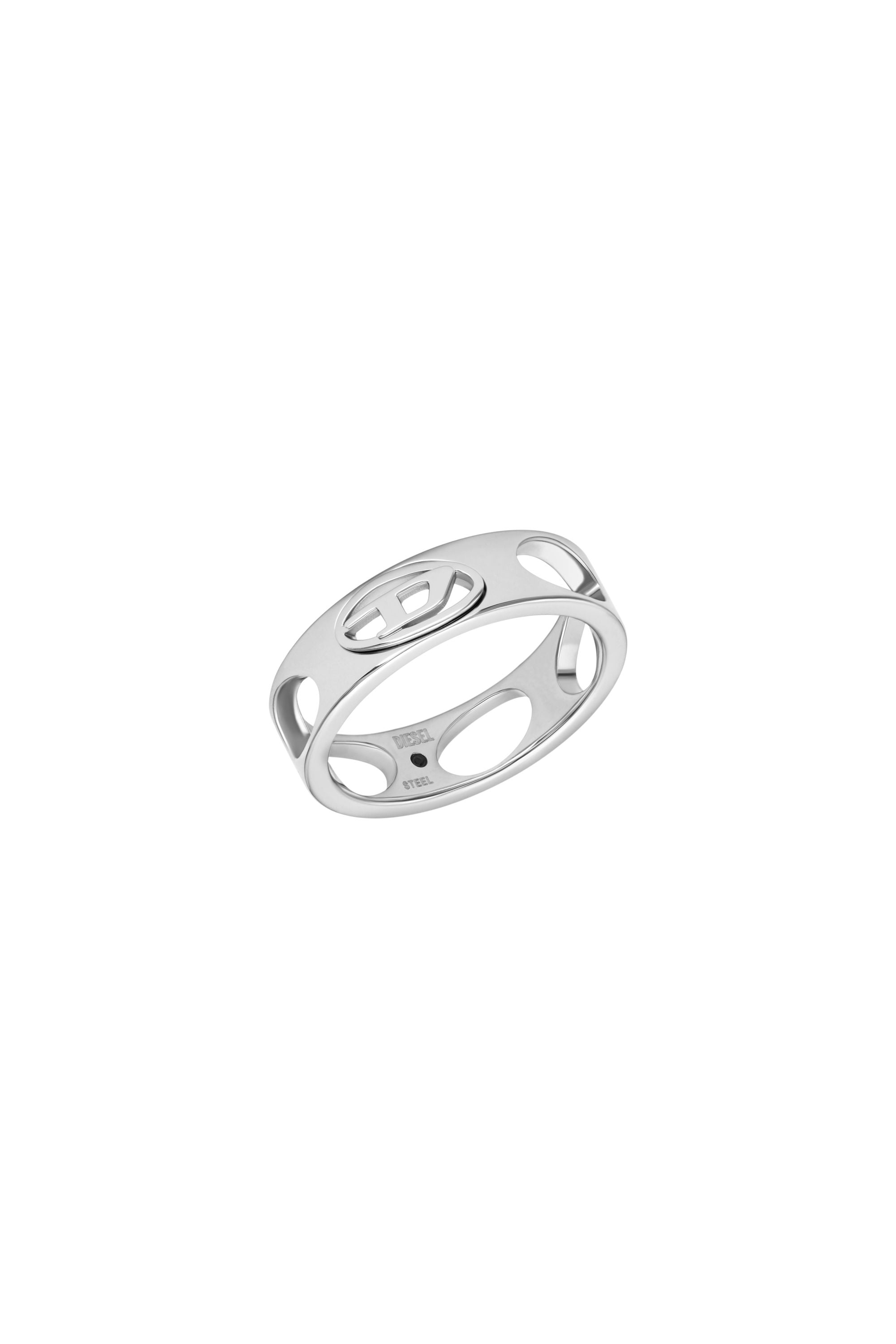 Diesel Unisex Silver - Stainless Steel Band Ring - Rings Size 6.5