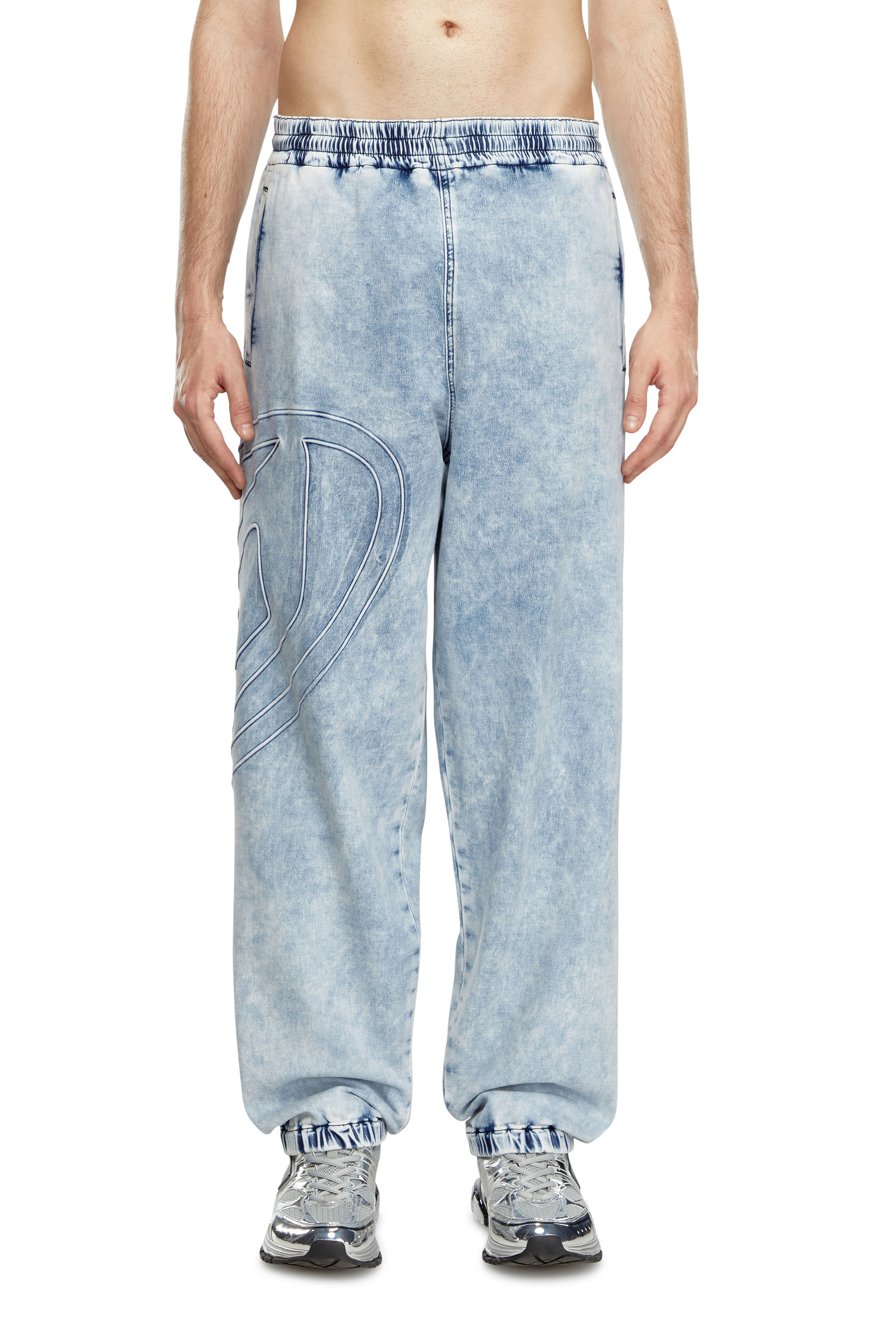 Shop Diesel Tapered D-lab Track Denim In Blue