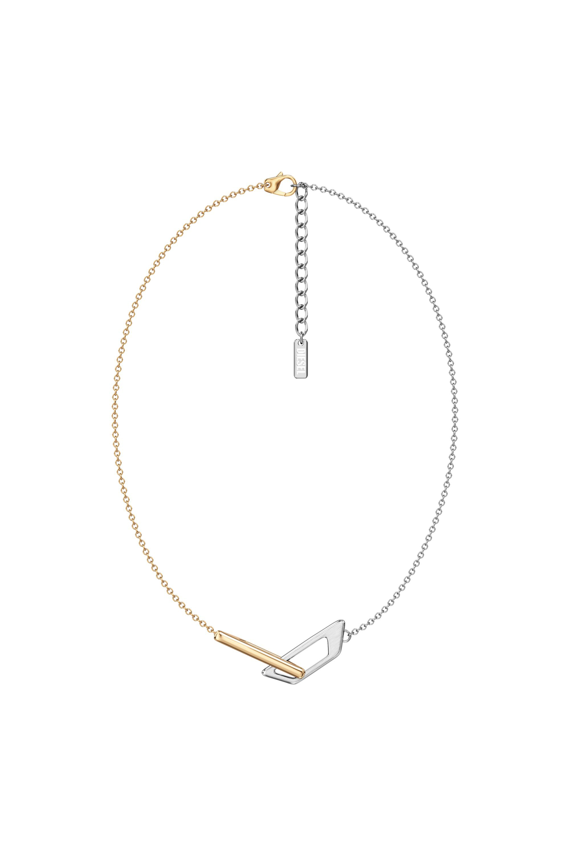 Diesel Unisex Silver - Stainless Steel Chain Necklace - Necklaces Uni