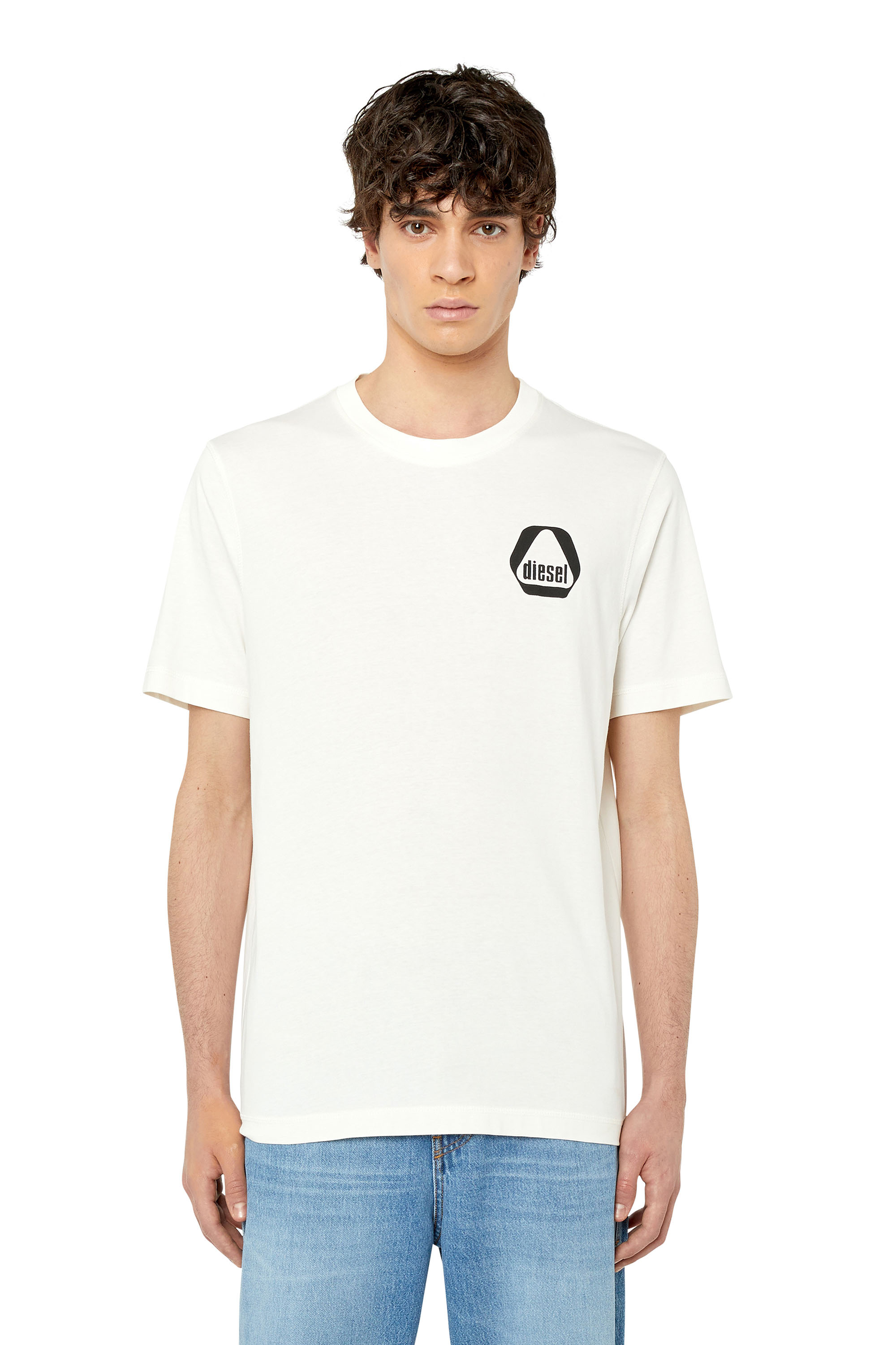 Diesel - T-shirt con loghi utility stampati - T-Shirts - Uomo - Bianco