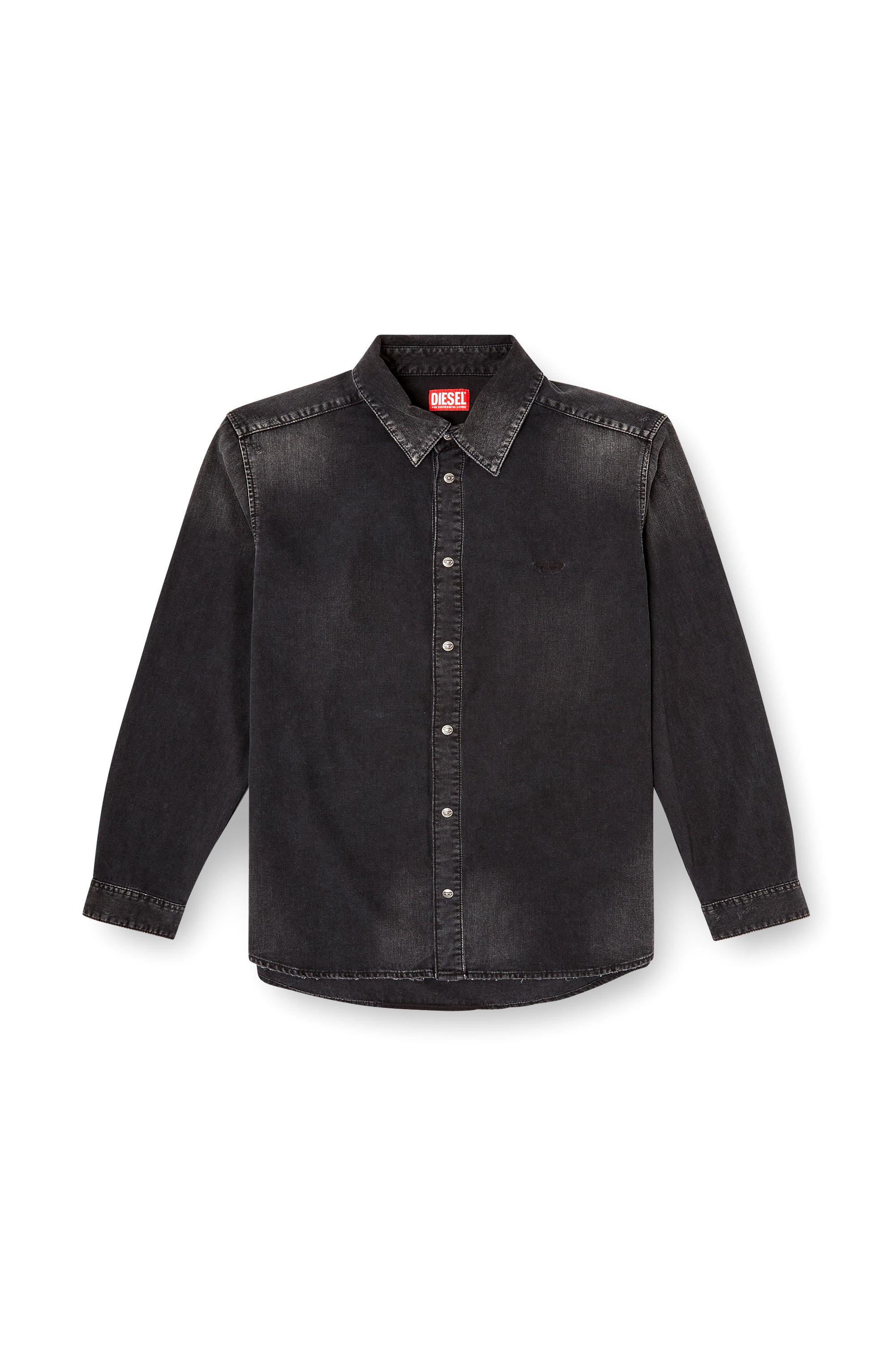 Diesel - D-SIMPLY, Man's Long-sleeve denim shirt in Black - 3