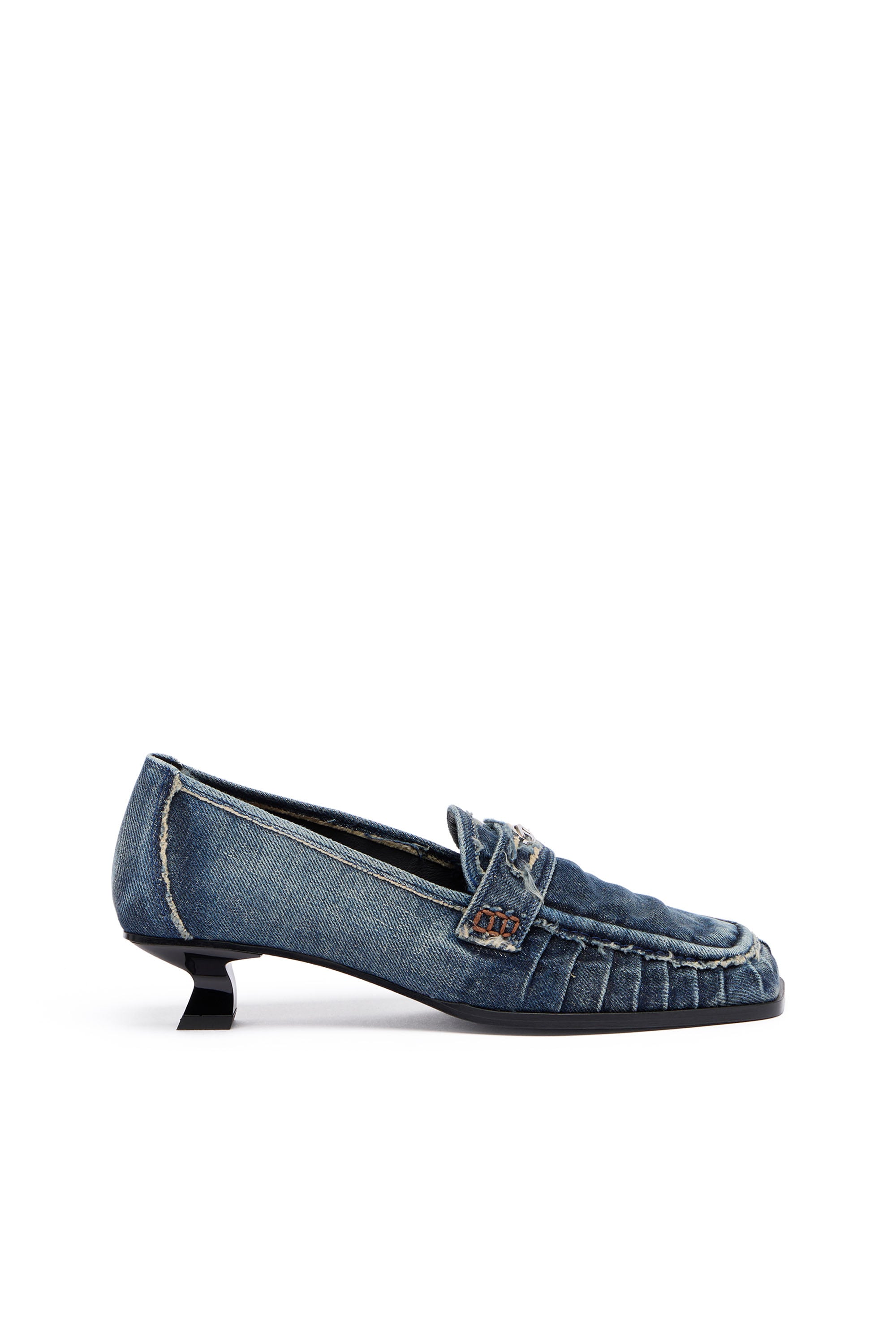 Diesel - D-Amber-Penny loafers in denim - Moccasins and Mules - Woman - Blue