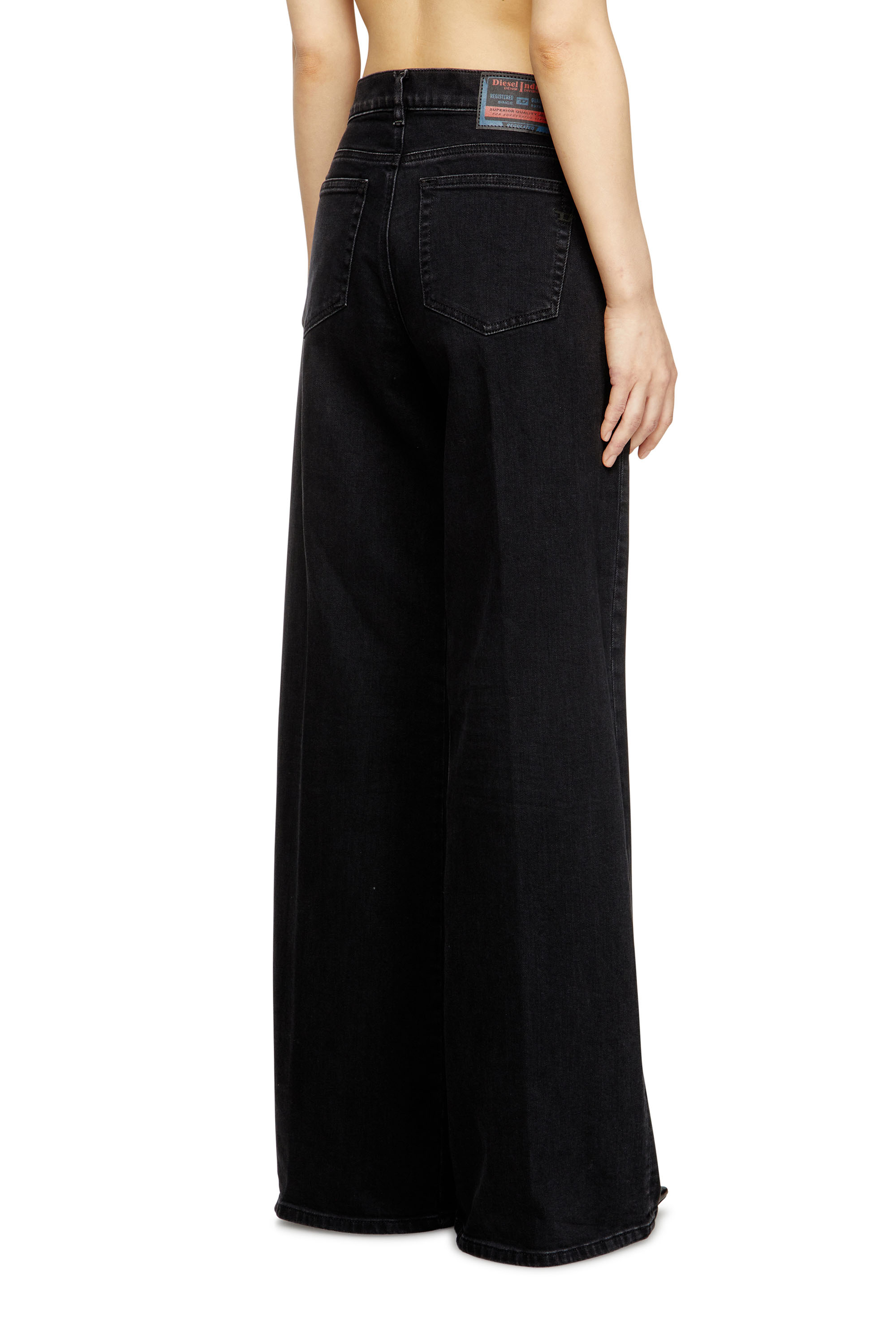 Diesel - Woman's Flare Jeans 1978 D-Akemi 09N89, Black/Dark grey - 3