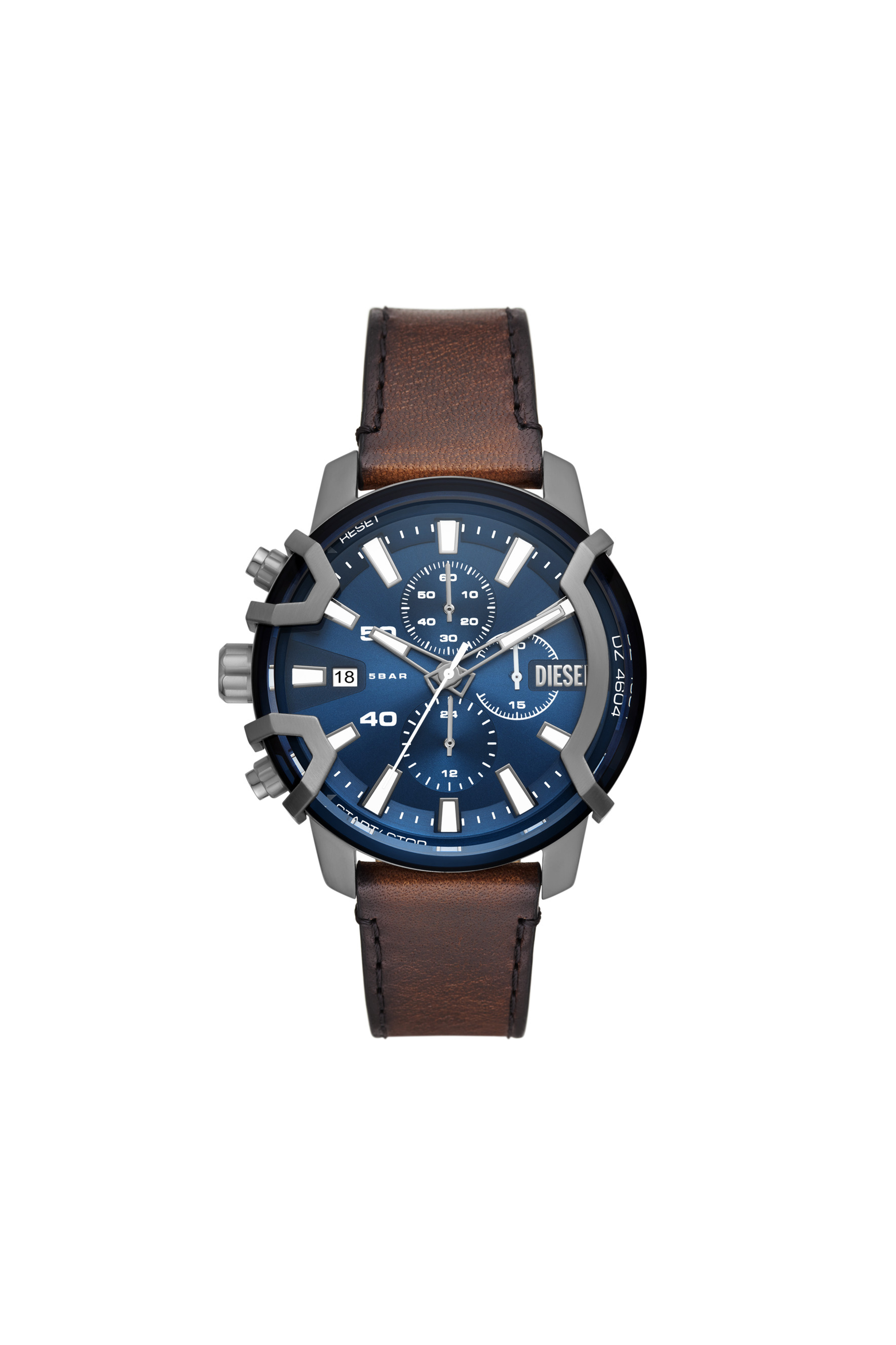 Diesel Men's Brown - Griffed Chronograph Leather Watch - Timeframes - Man Uni