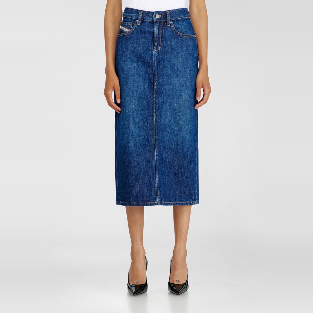 Diesel - Denim midi skirt - Skirts - Woman - Blue