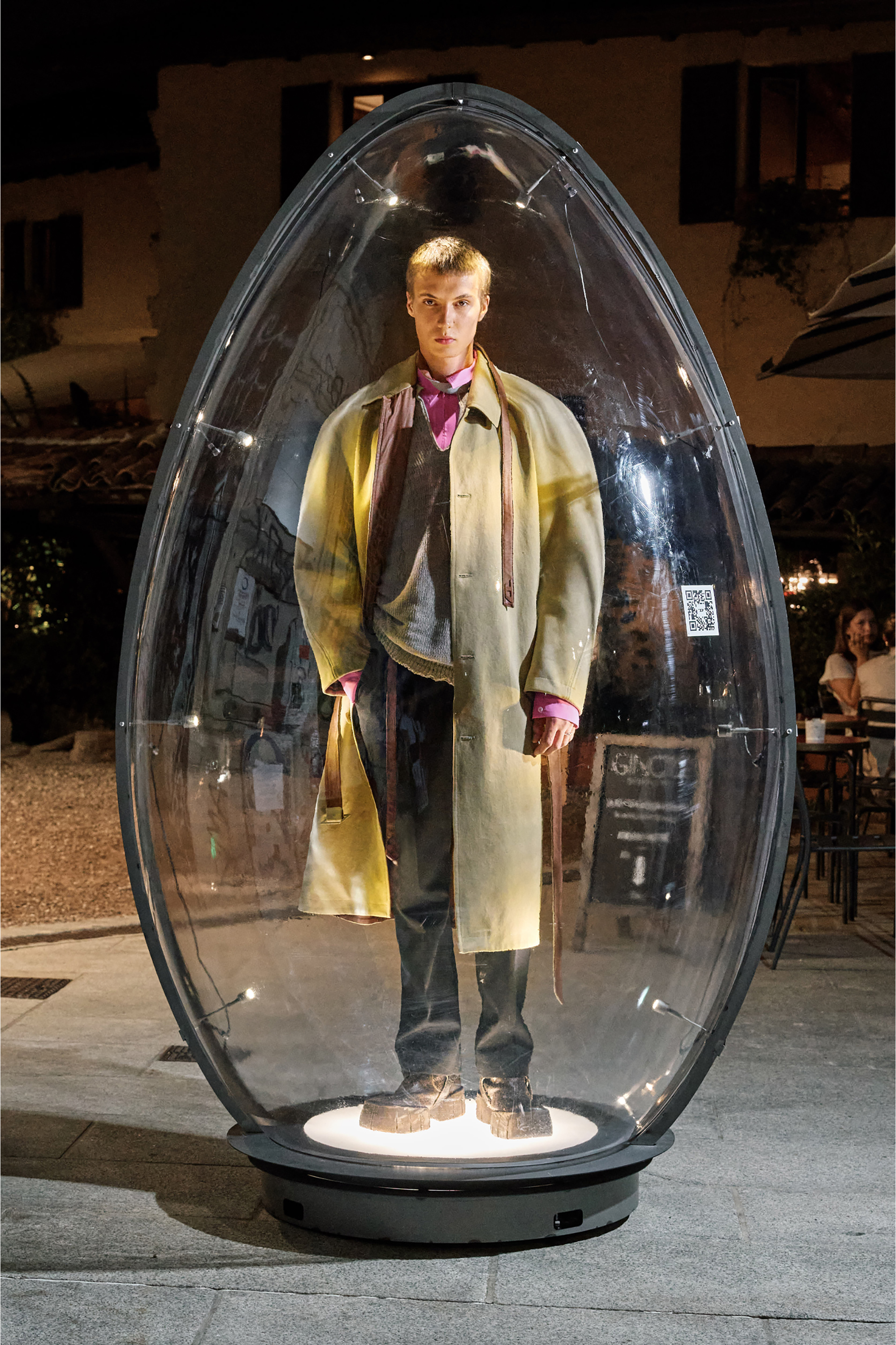 Diesel - K-DAIANERIS, Man's Distressed jumper with biker neck strap in Brown - 4