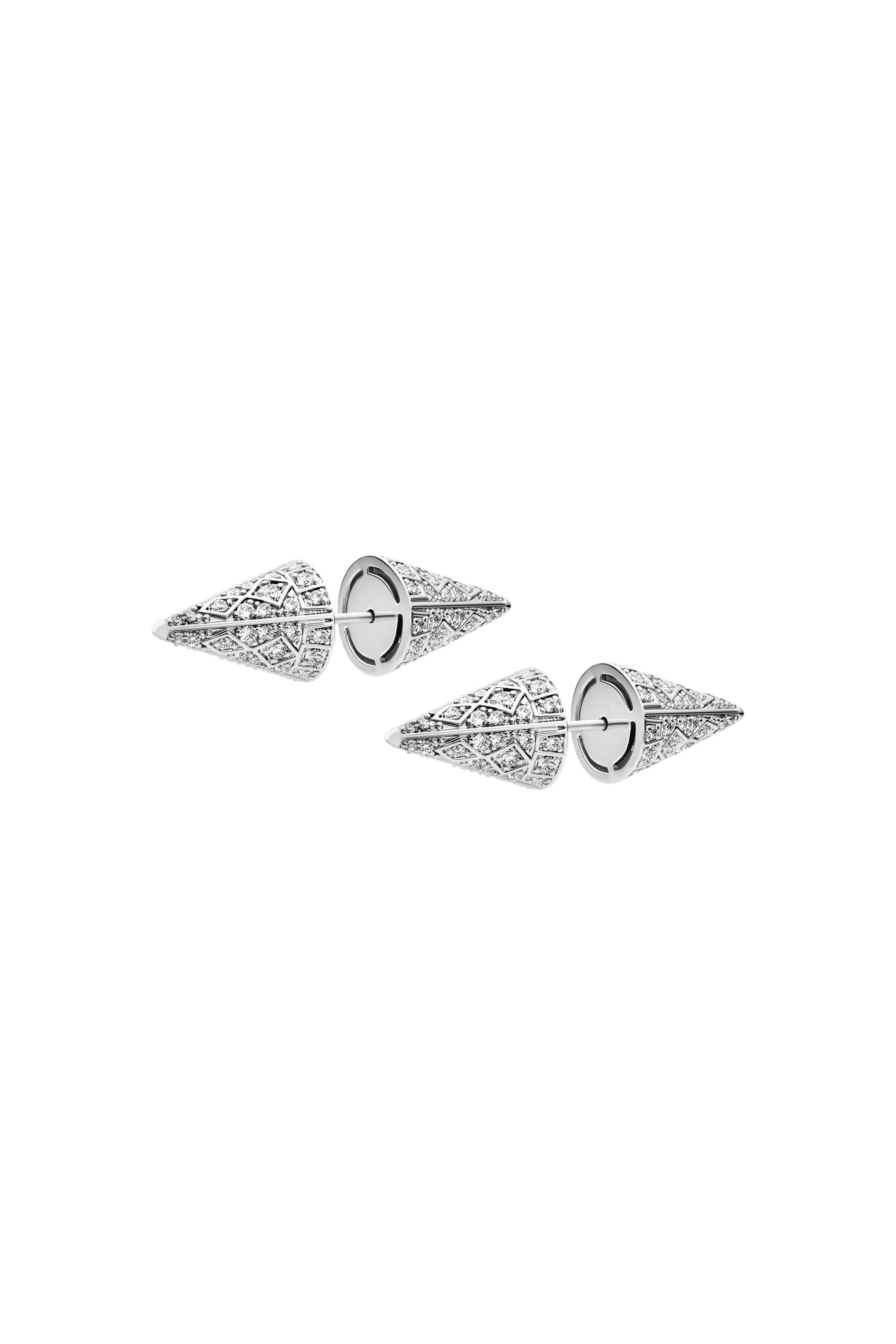 Diesel Unisex Silver - Tone Brass Stud Earrings - Earrings Uni