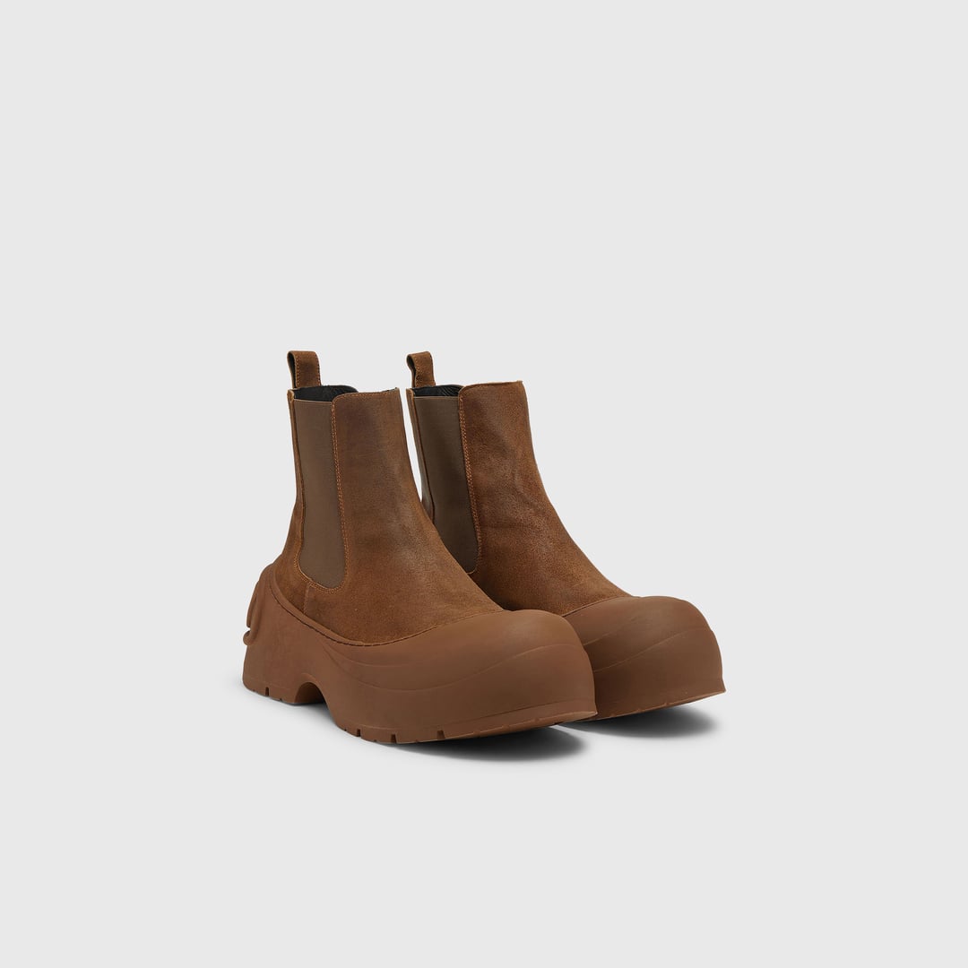 Diesel - D-Donald-Chelsea boots in waxed suede and rubber - Boots - Man - Brown