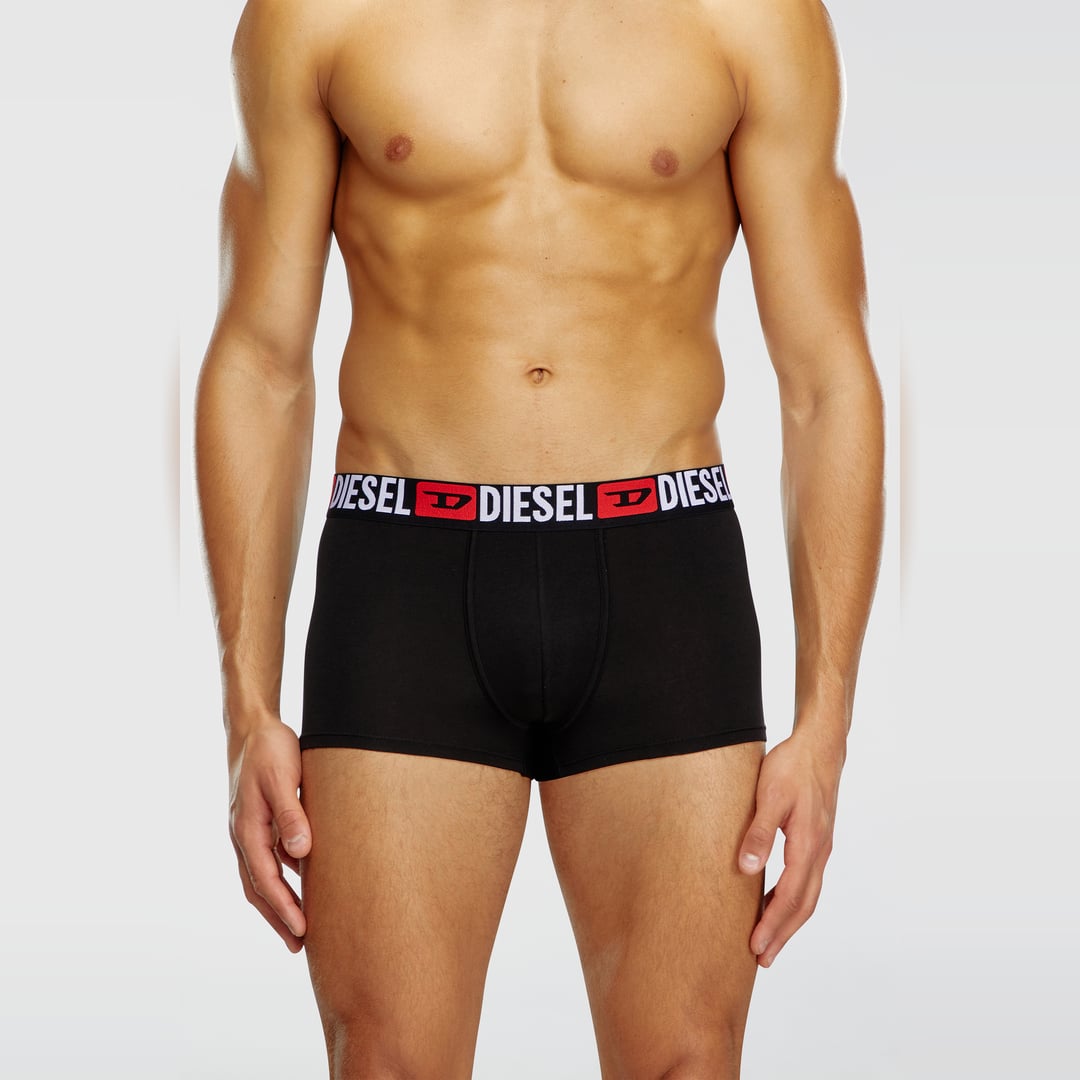 Diesel - Three-pack of all-over logo waist boxers - Trunks - Man - Black