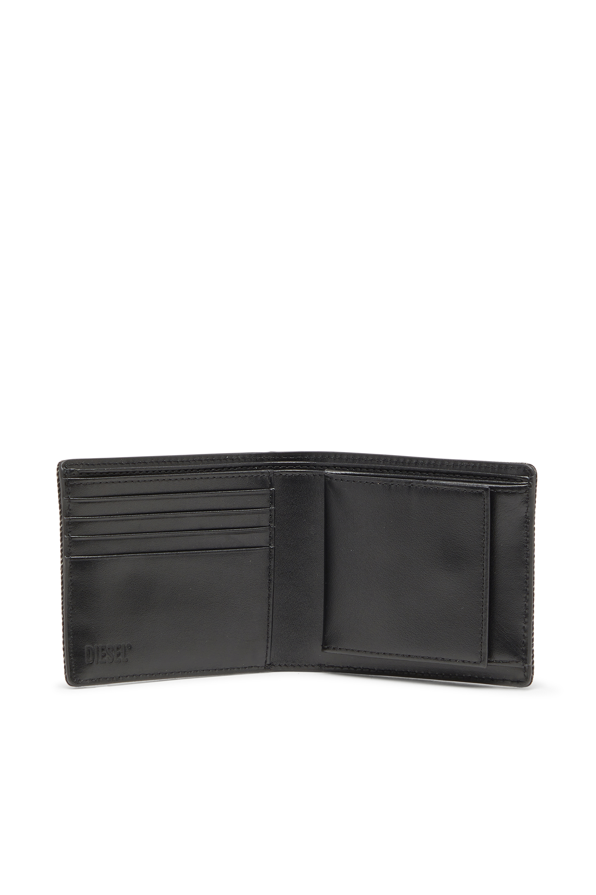 Diesel - 1DR BI FOLD COIN S 3D, Unisex's Wallet in washed denim in Dark grey - 3