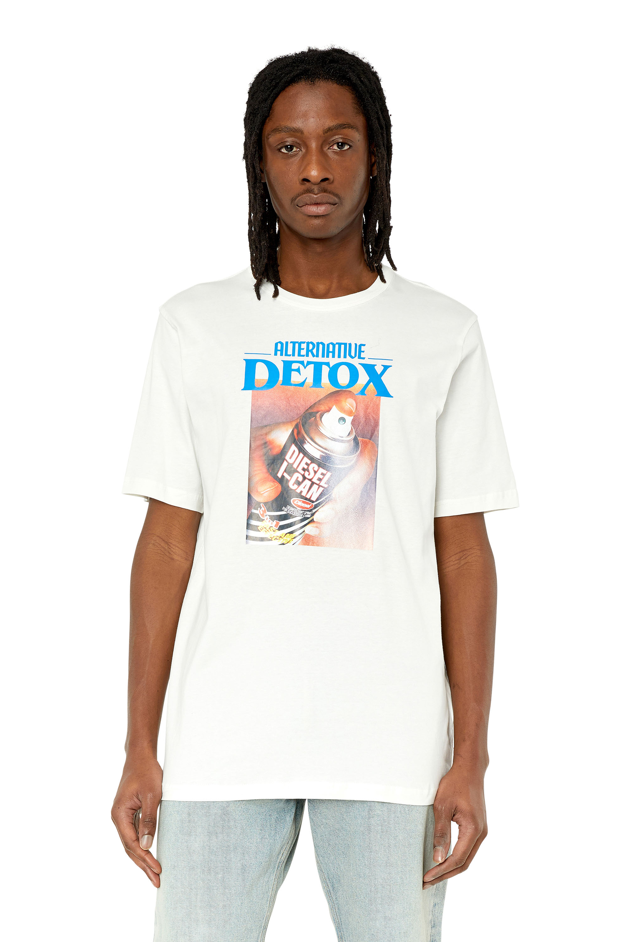 Diesel - T-shirt con stampa bomboletta - T-Shirts - Uomo - Bianco