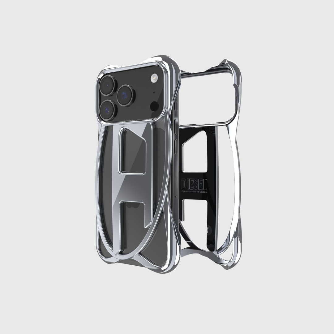Diesel - Étui brillant Caged D pour iPhone 17 Pro - Coques - Mixte - Gris