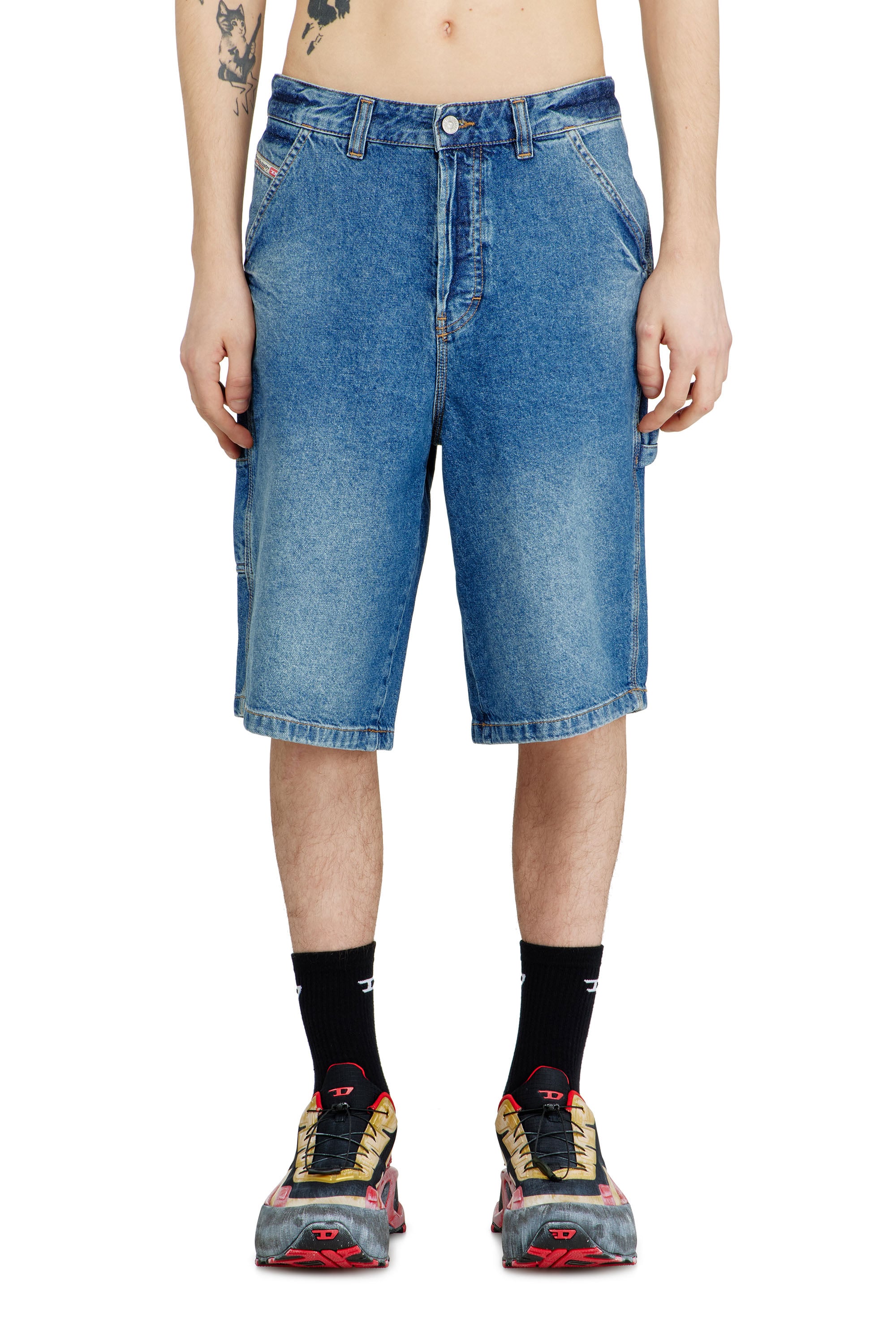 Diesel - Utility-style denim shorts - Denim short pants - Man - Blue
