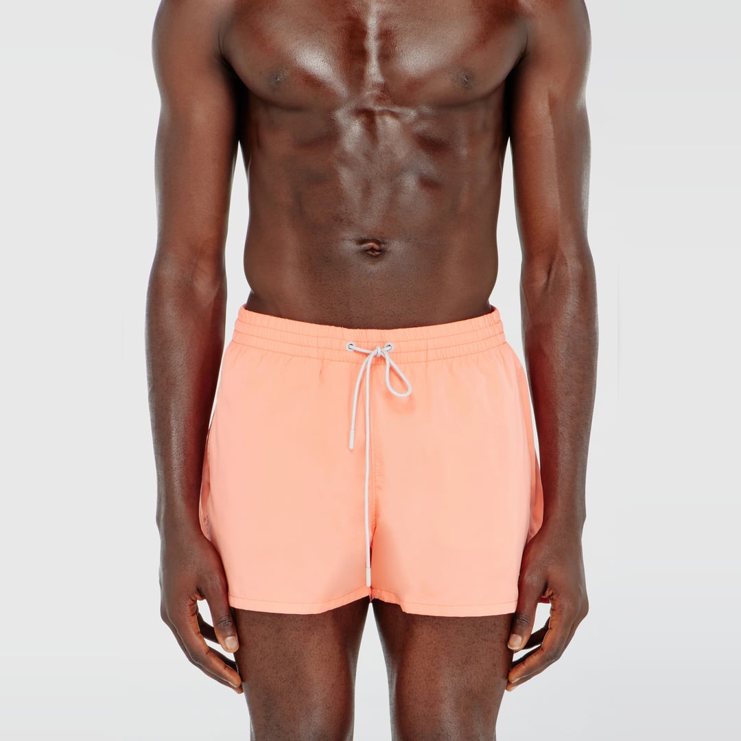 Diesel - Swim shorts with metallic Oval D logo - Swim shorts - Man - Pink