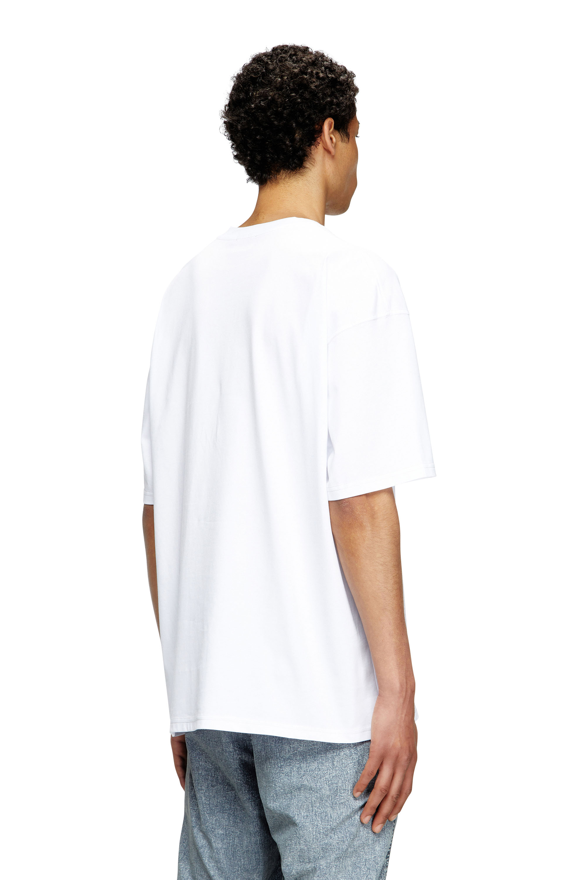 Diesel - T-BOXT-T7, Man's T-shirt with spray-effect print in White - 4