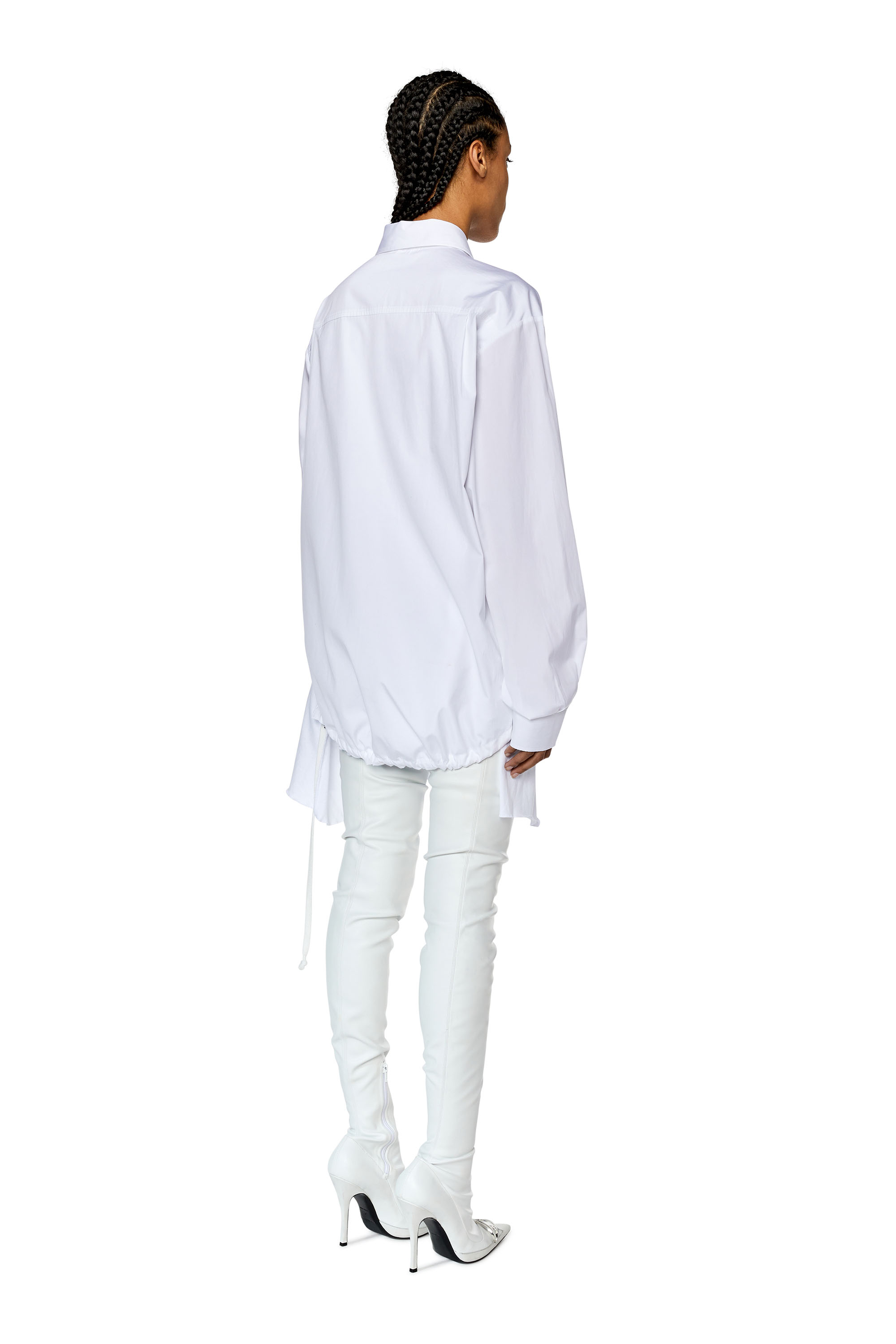 Diesel - Poplin shirt with handkerchief hem - Shirts - Woman - White
