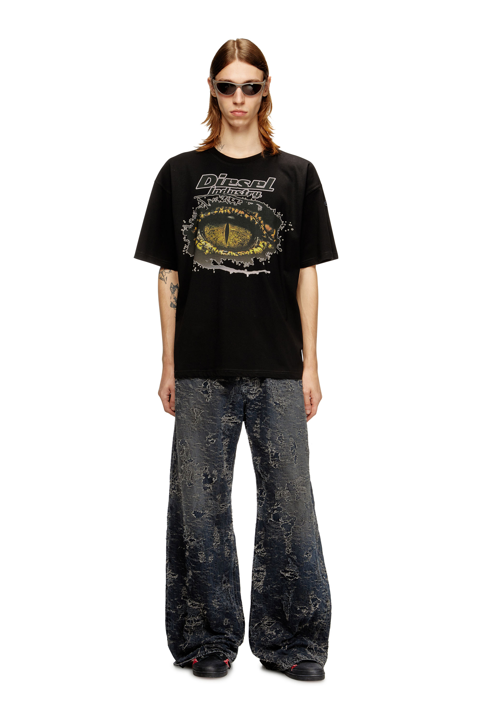 Diesel - T-BOXT-T25, Man's Cotton t-shirt with digital print in Black - 2