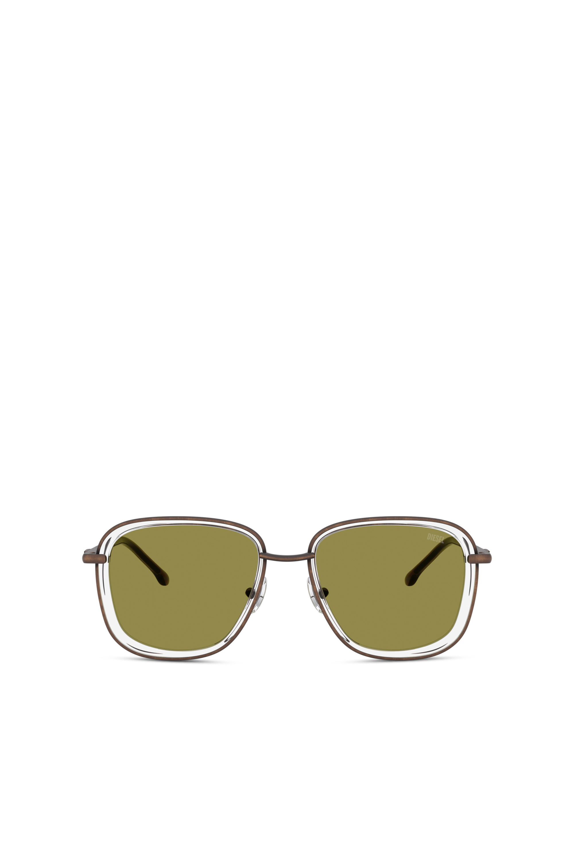 Diesel Unisex Green - Square Sunglasses - Sunglasses Size 52