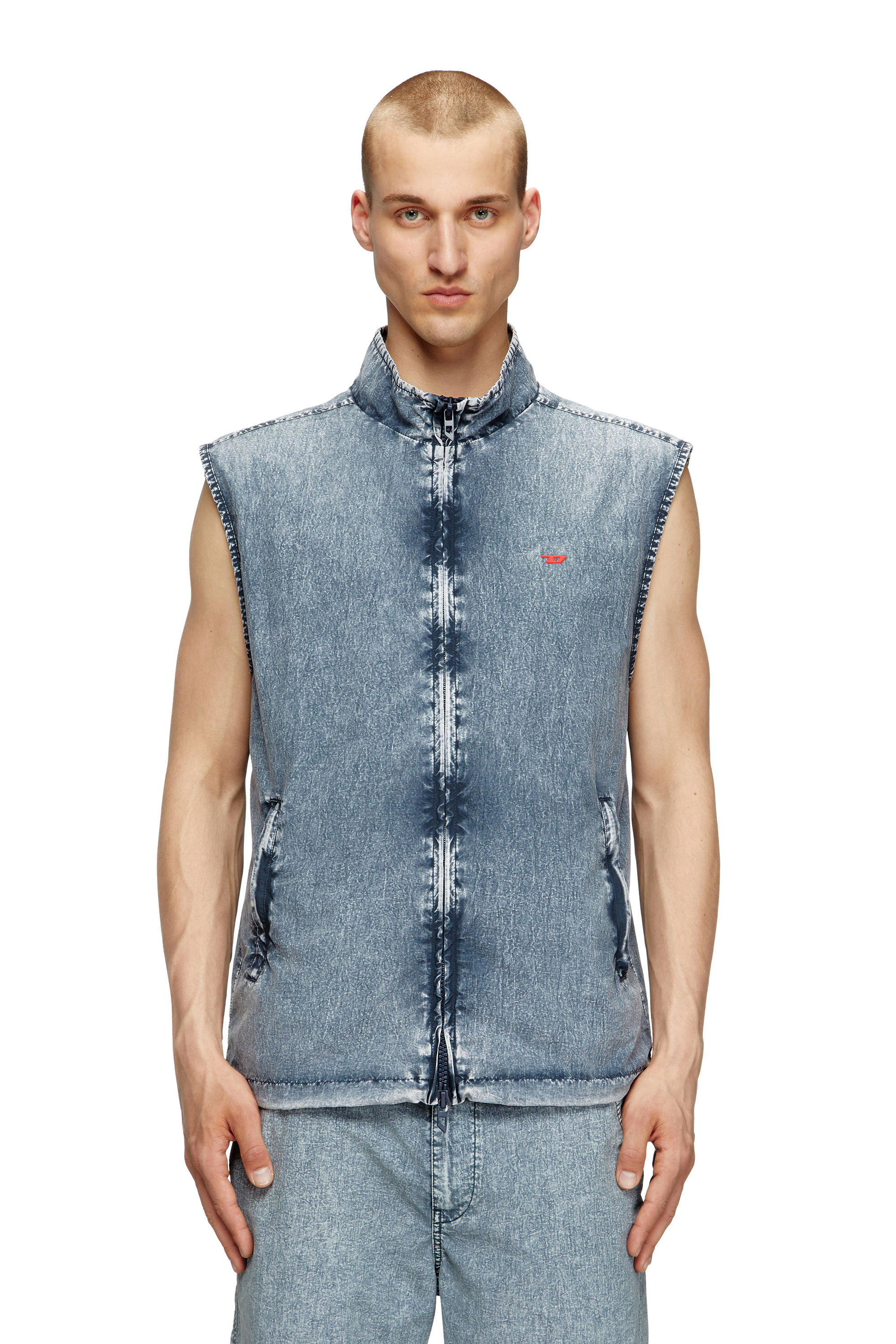 Shop Diesel Vest In Recycled Nylon Taslan