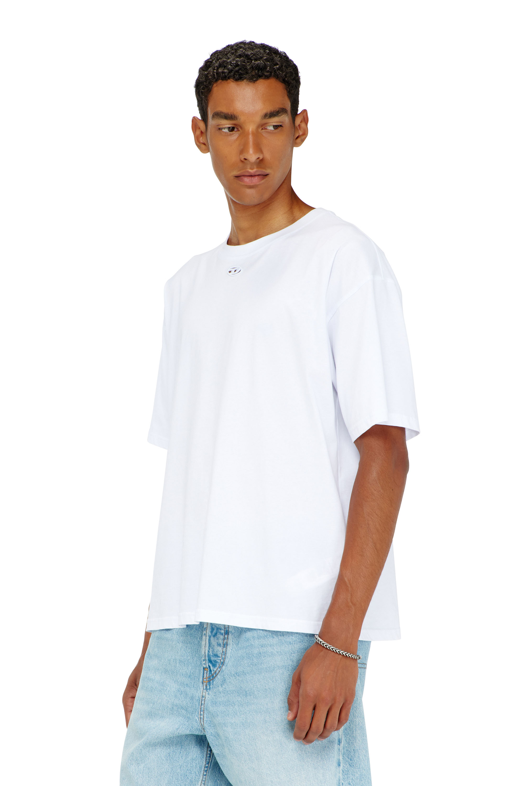 Diesel Herr Vit - Relaxed Cotton T-Shirt With Oval D Embroidery - T-Shirts - Man Medium