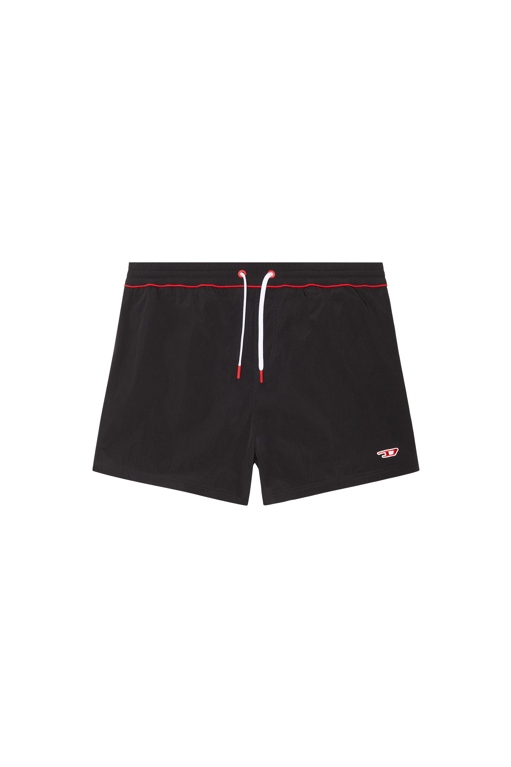 Diesel - Shorts de baño de longitud media con parche D - Bañadores boxers - Hombre - Negro