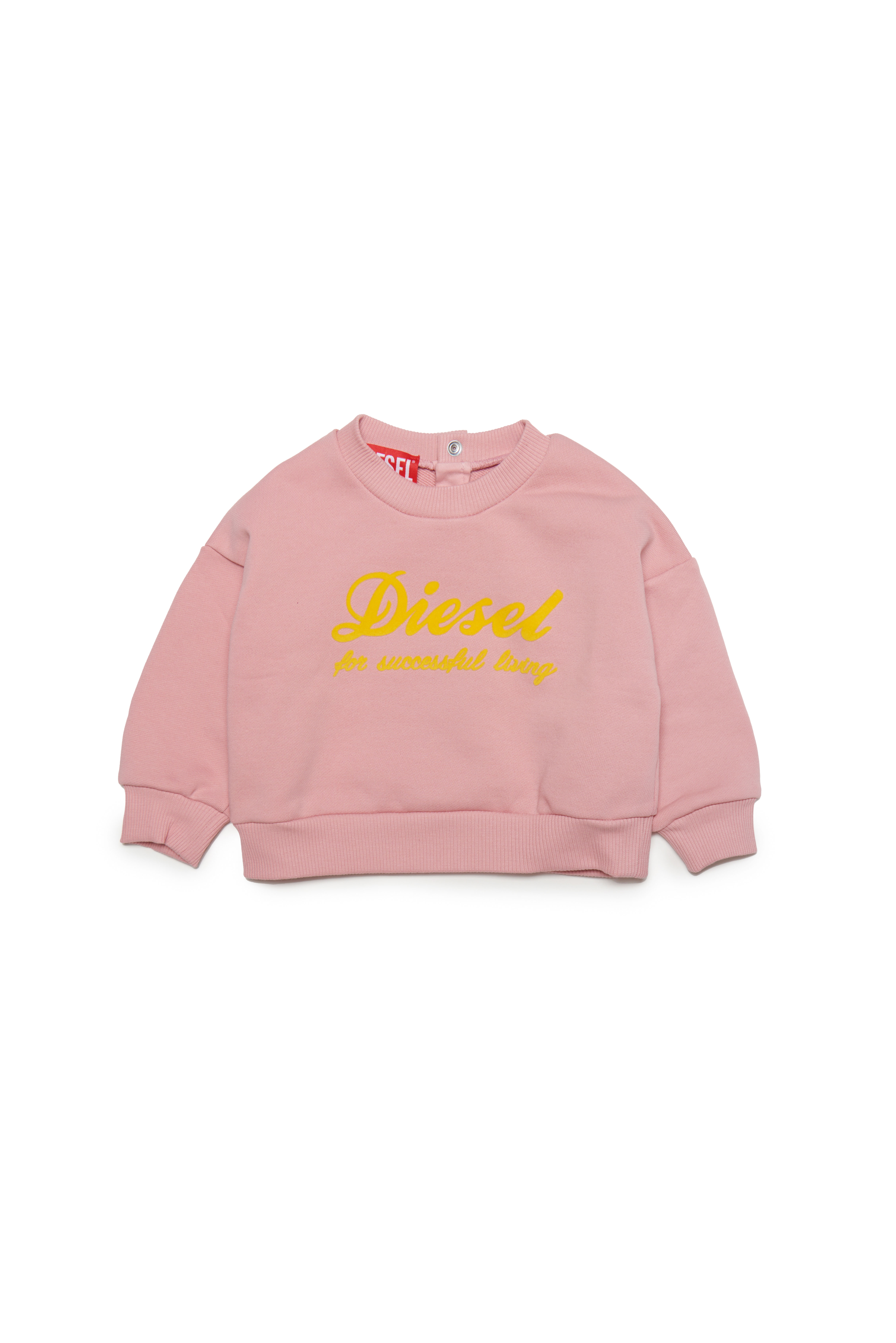 Diesel - Sweatshirt with script logo - Sweaters - Woman - Pink