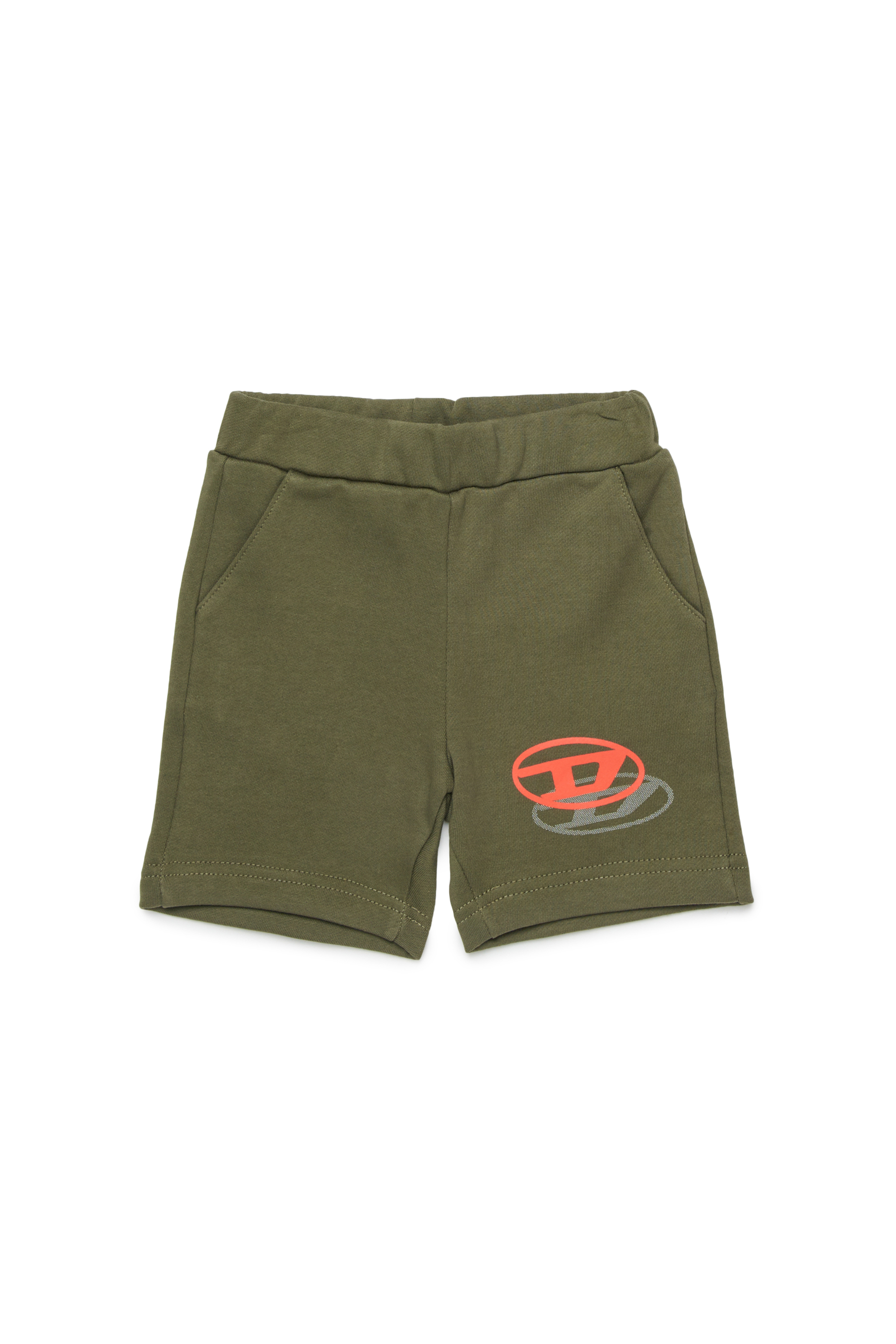 Diesel Boys Green - Sweat Shorts With Oval D Print - Shorts - Man Size 24-36 Kids