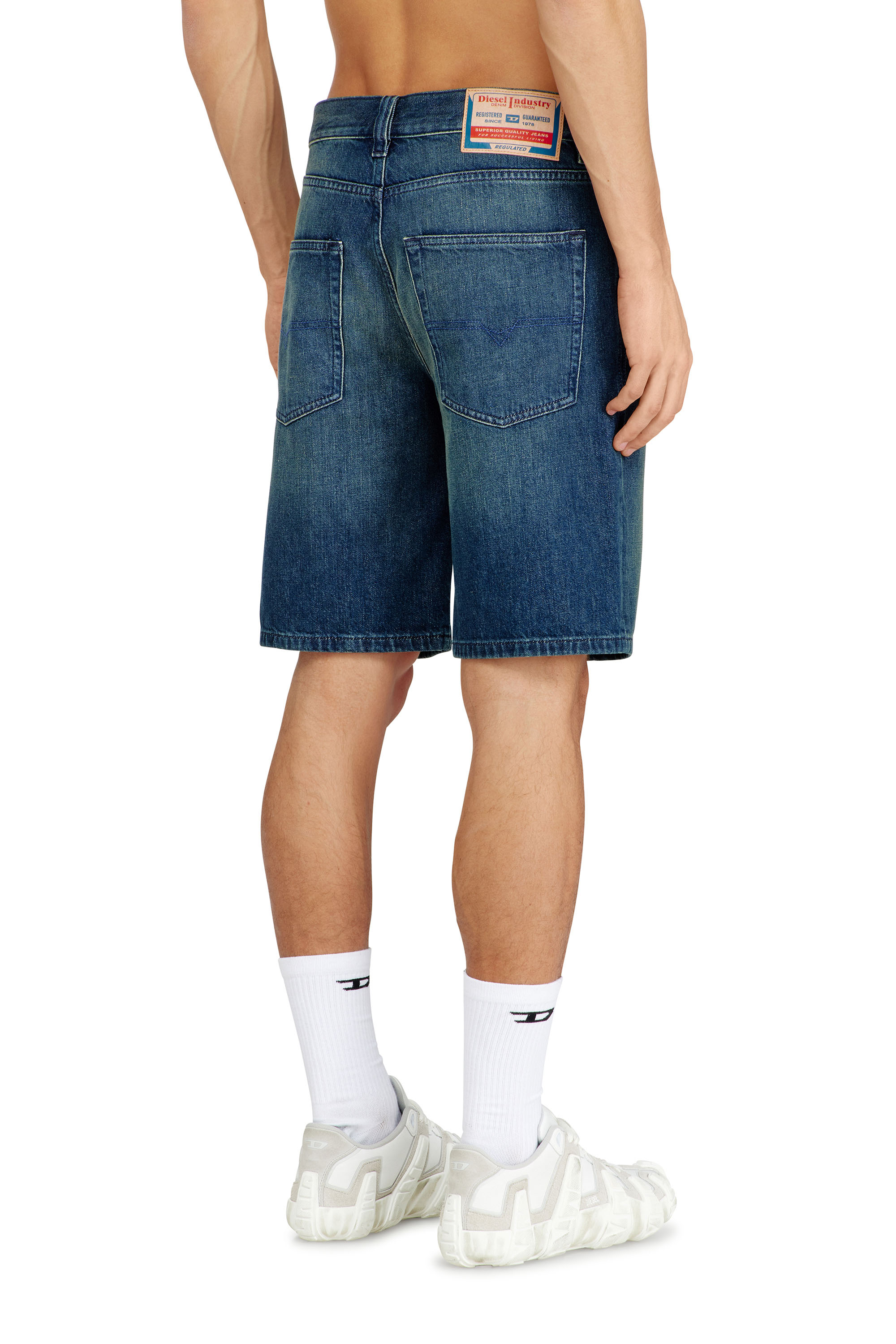 Diesel - REGULAR-SHORT, Man's Denim shorts with a clean look in Blue - 3