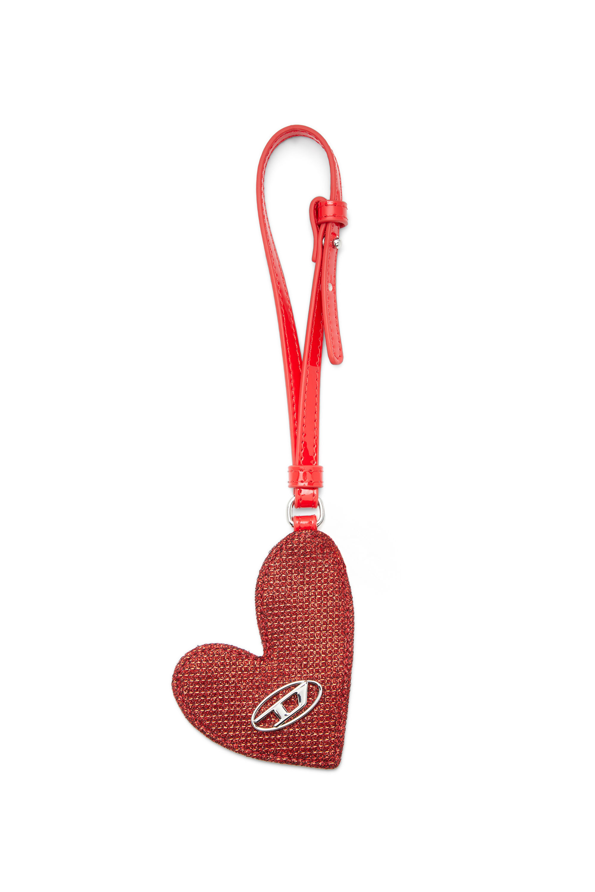 Diesel Women's Red - Heart Charm With Logo In Metal - Charms And Keyrings - Woman Uni