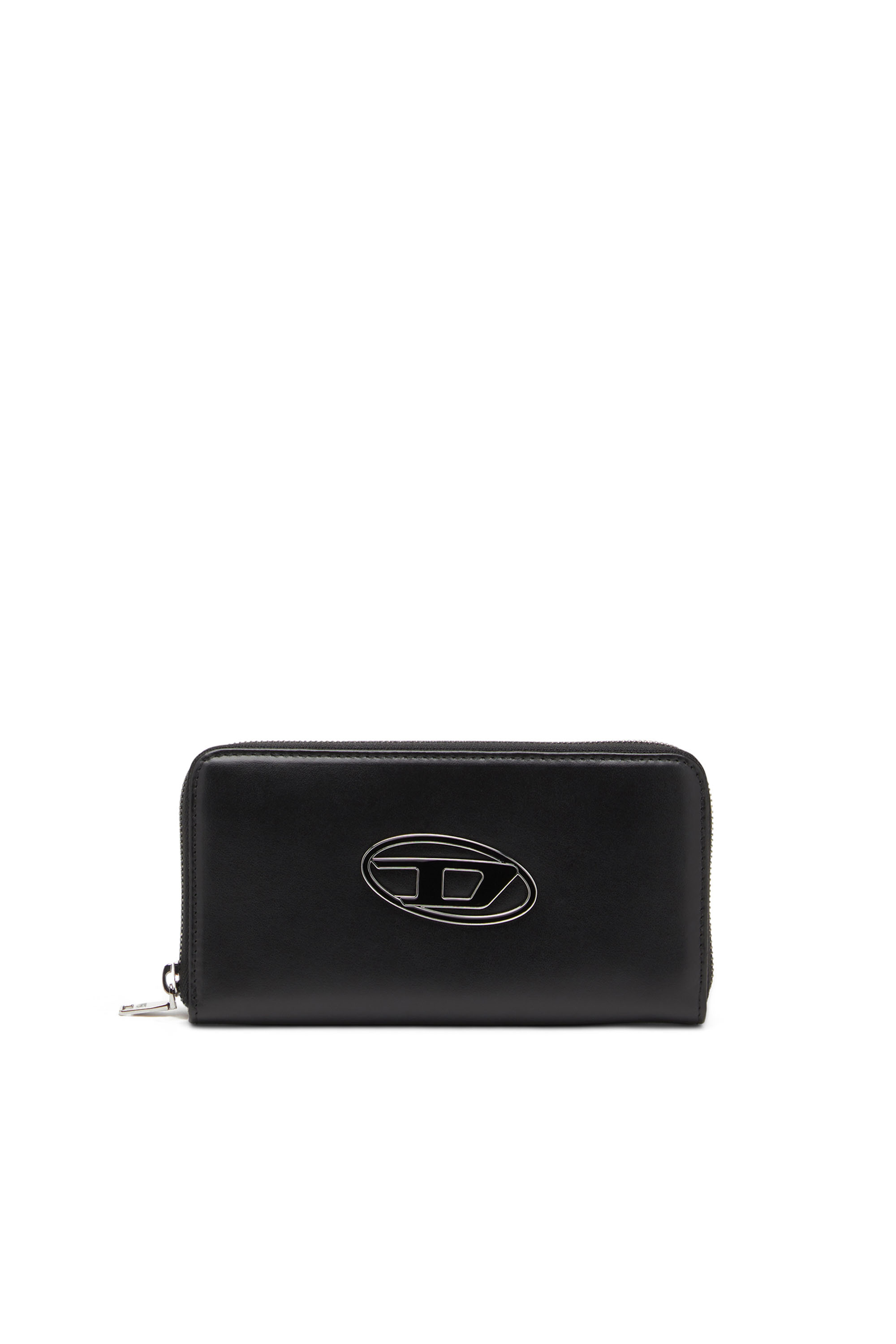 Diesel - Zip-around wallet in nappa leather - Zip-Round Wallets - Woman - Black