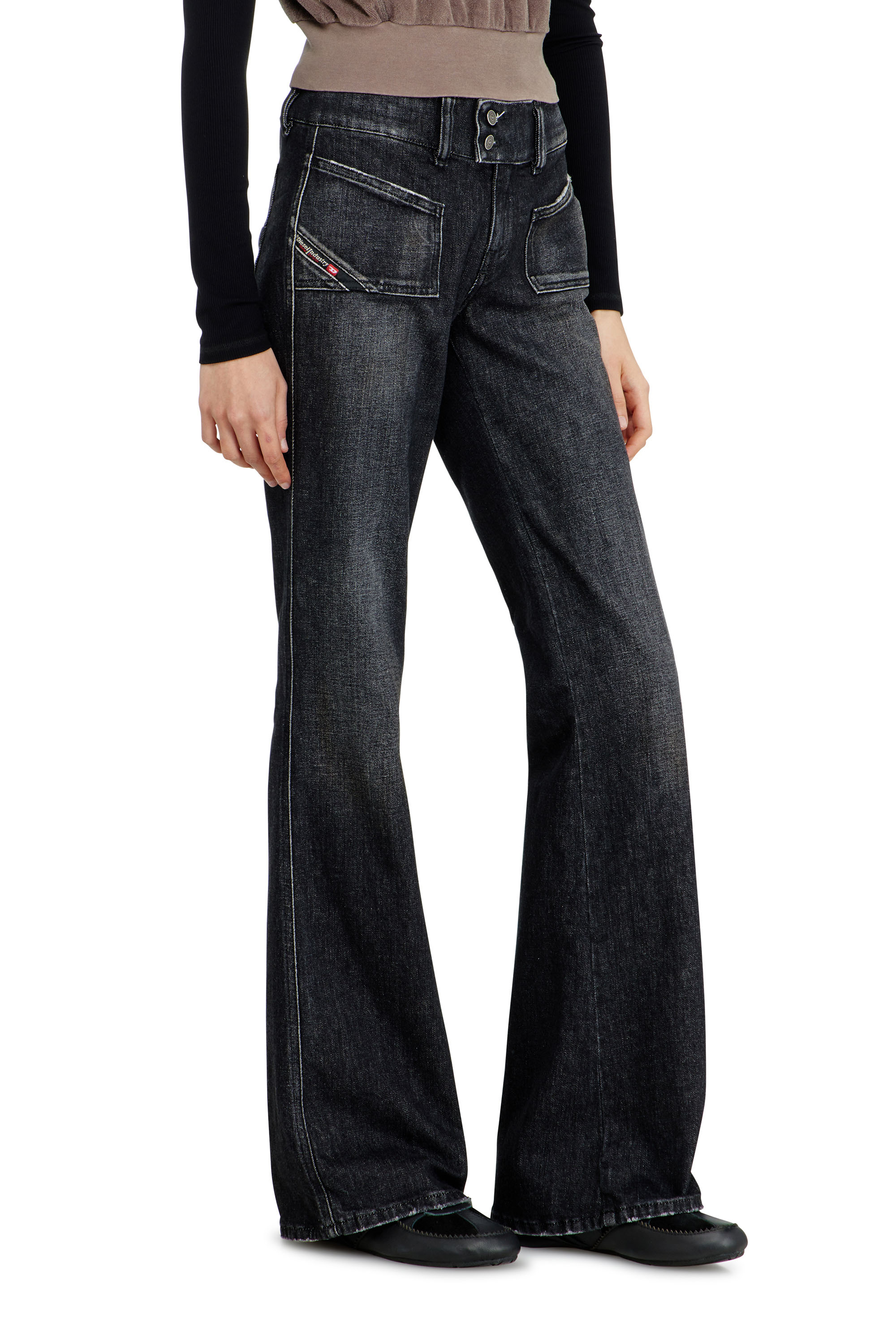 Diesel - Woman's Bootcut Jeans D-Hush 09N50, Black/Dark grey - 4