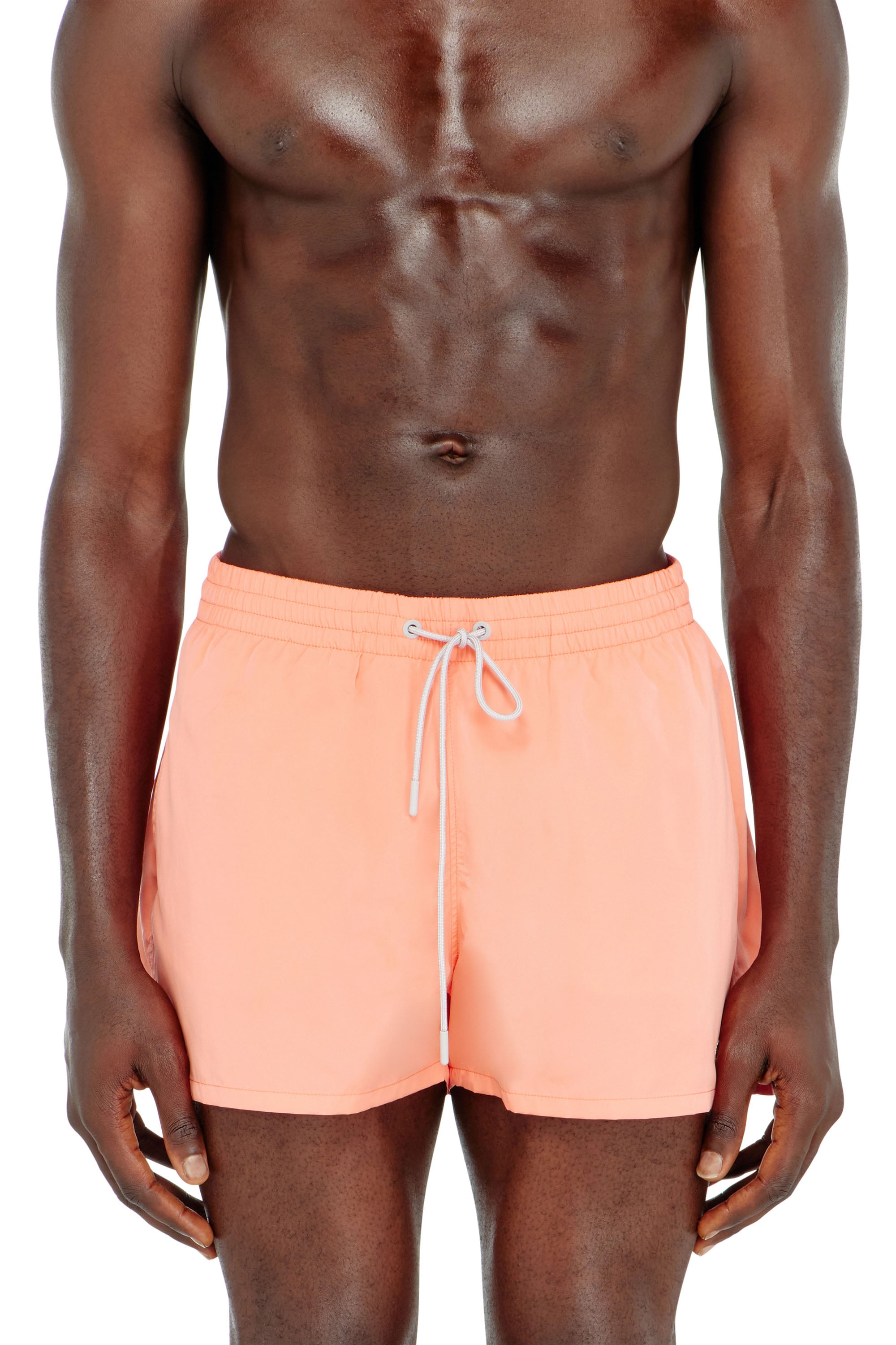 Diesel - Swim shorts with metallic Oval D logo - Swim shorts - Man - Pink