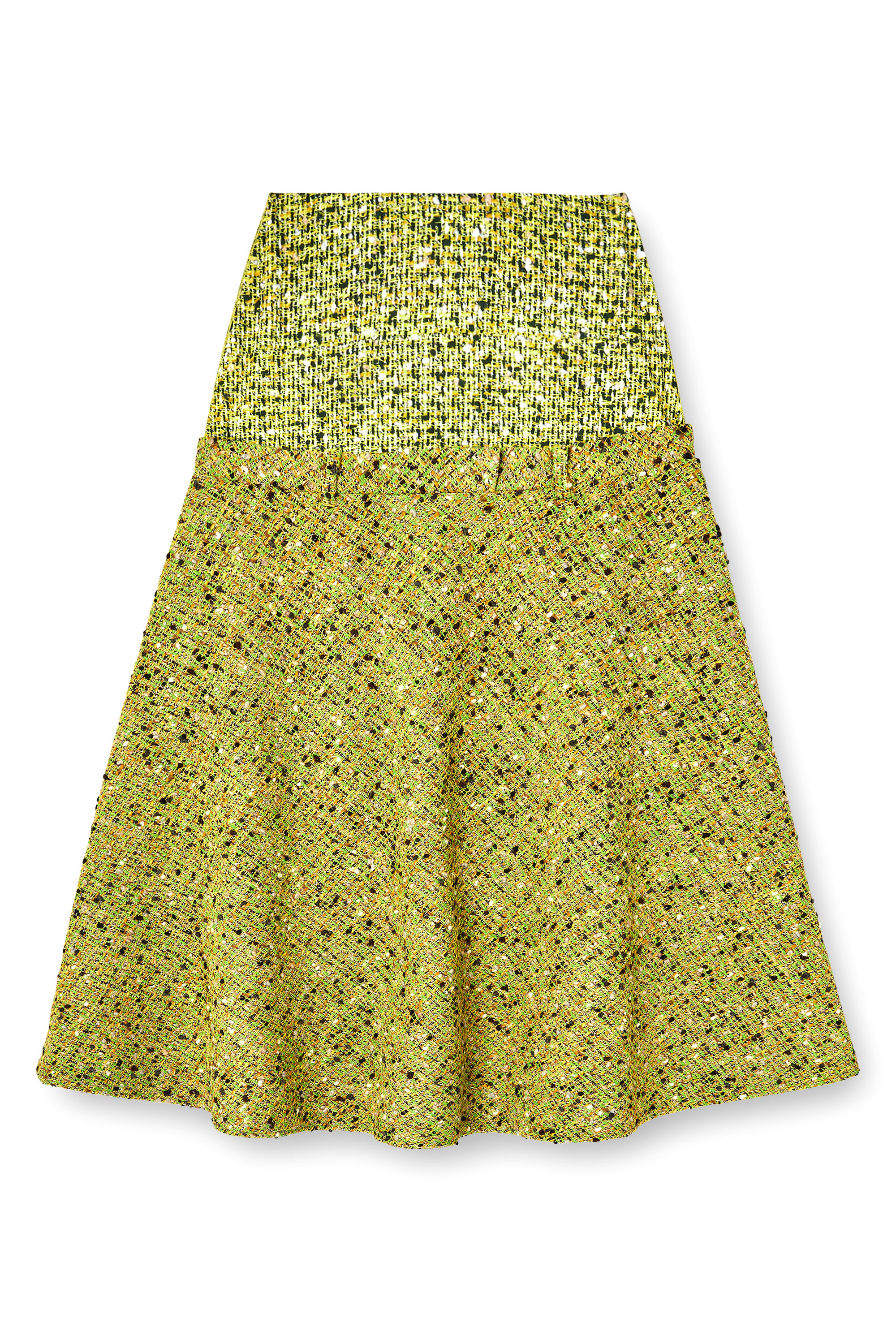 Diesel - O-GRACE-MIX, Woman's Bouclé skirt with lycra waist in Green - 3