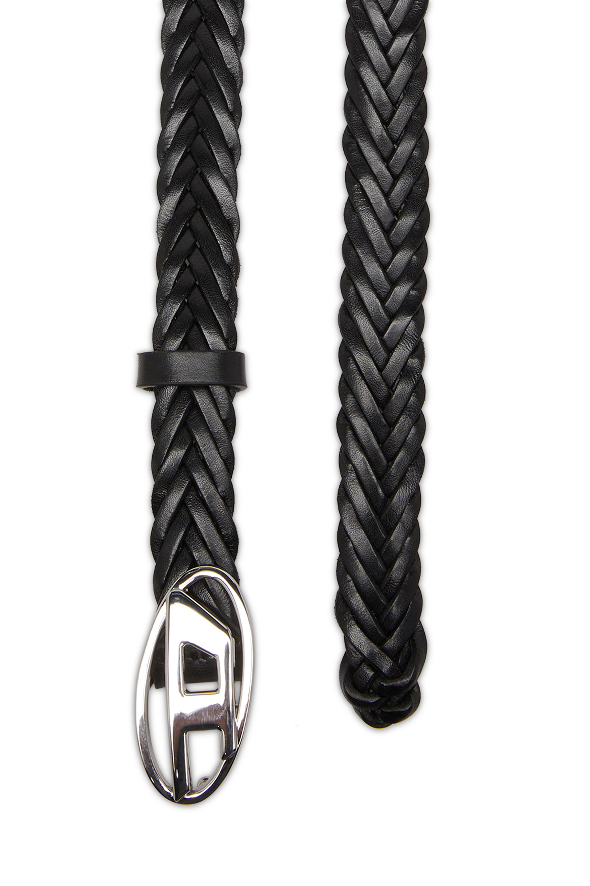 Diesel - B-1DR 20, Woman's 1.9 cm braided leather belt in Black - 2