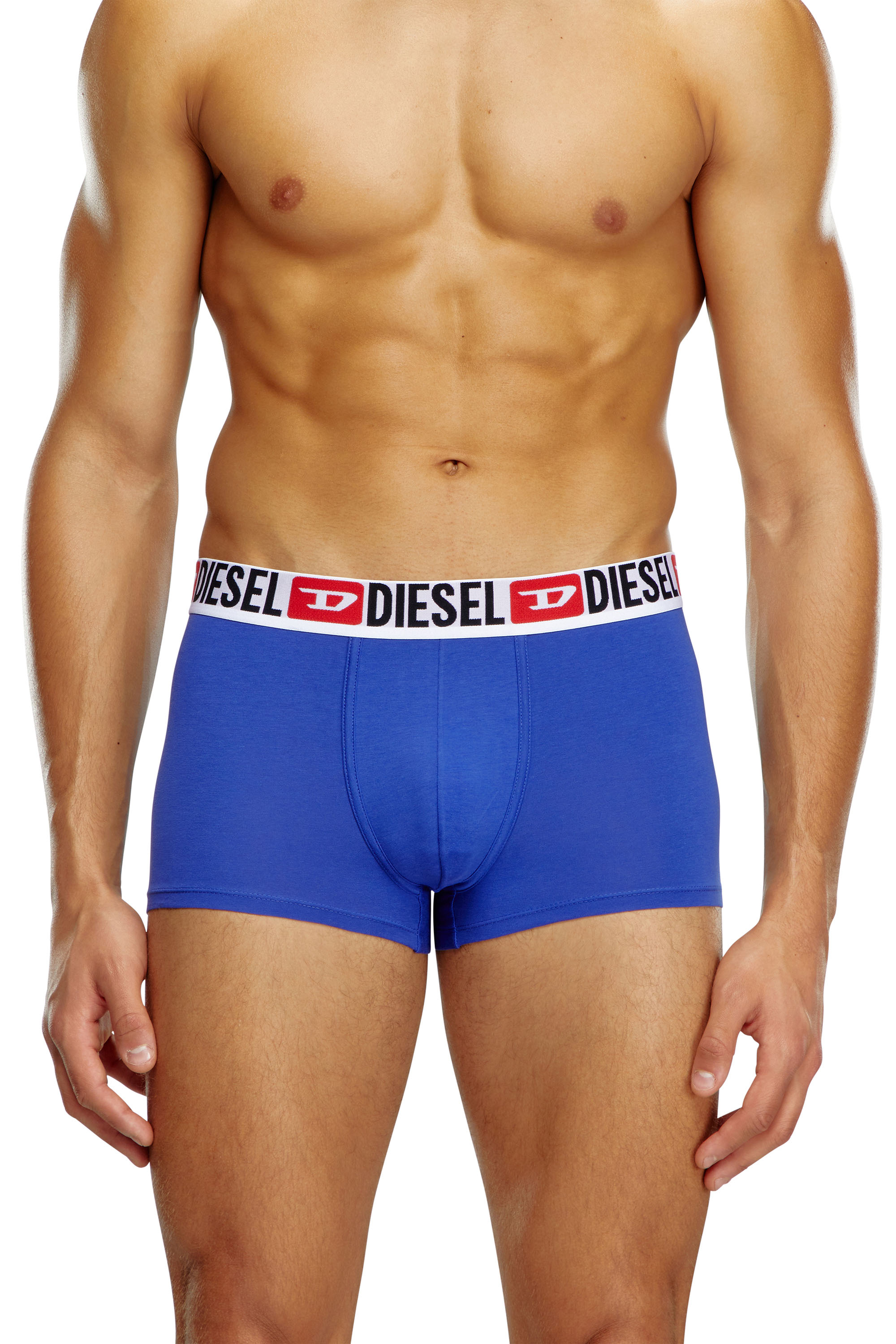Shop Diesel Three-pack Of All-over Logo Waist Boxers In Multicolor